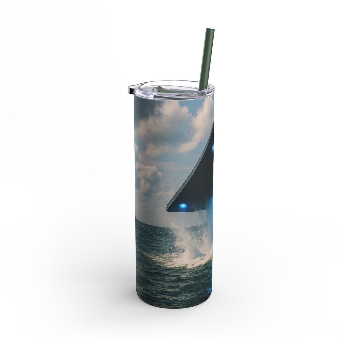 20oz Matte Tumbler, 7 Colors - Stylish Travel Cup -UFO and Dolphin