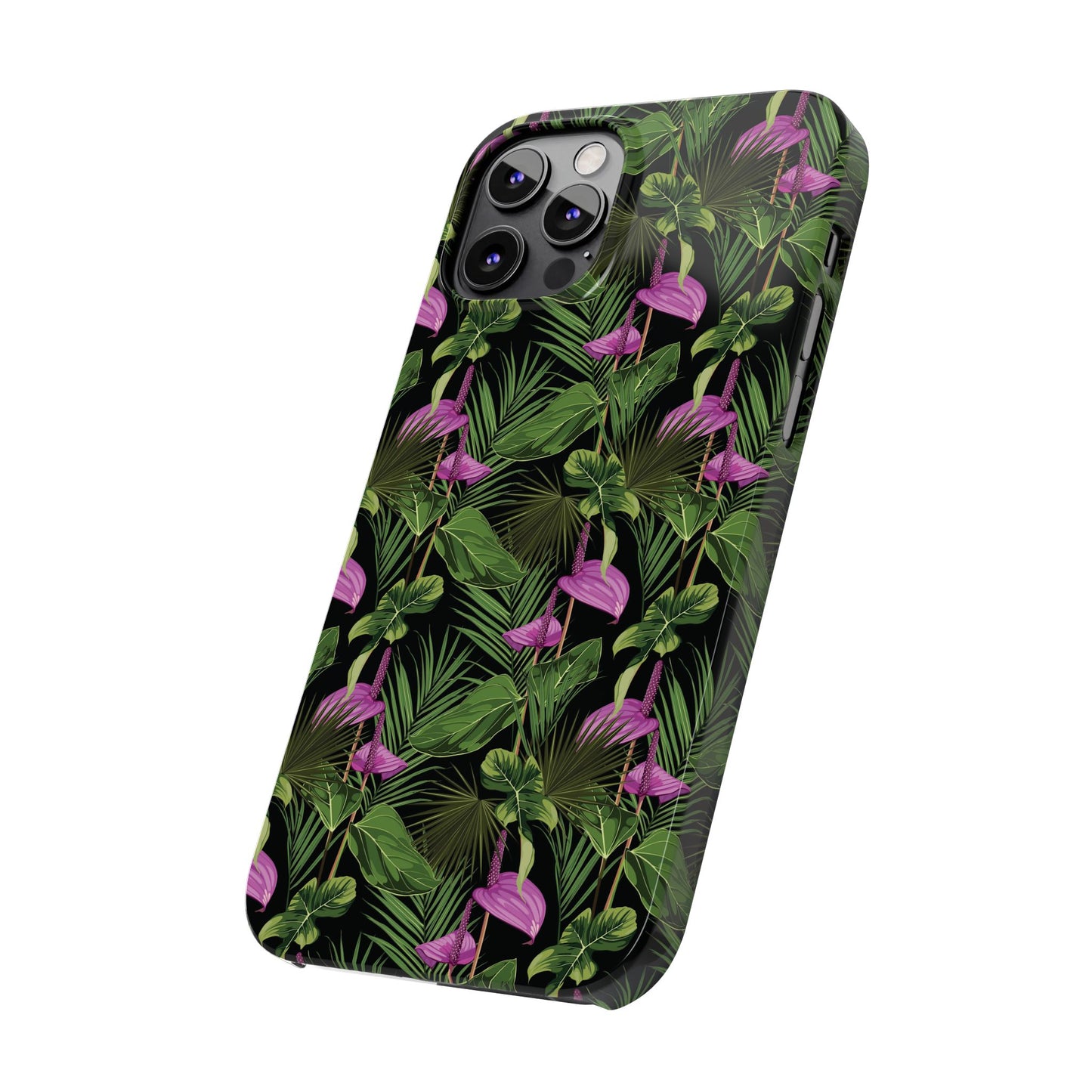 Slim Phone Cases - Anthurium and Palm