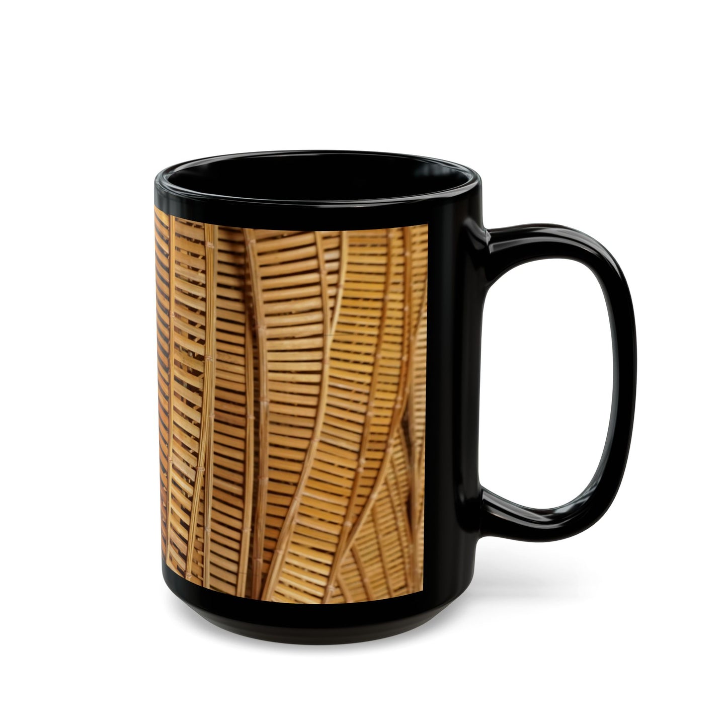 Natural Bamboo Flow Black Coffee Mug