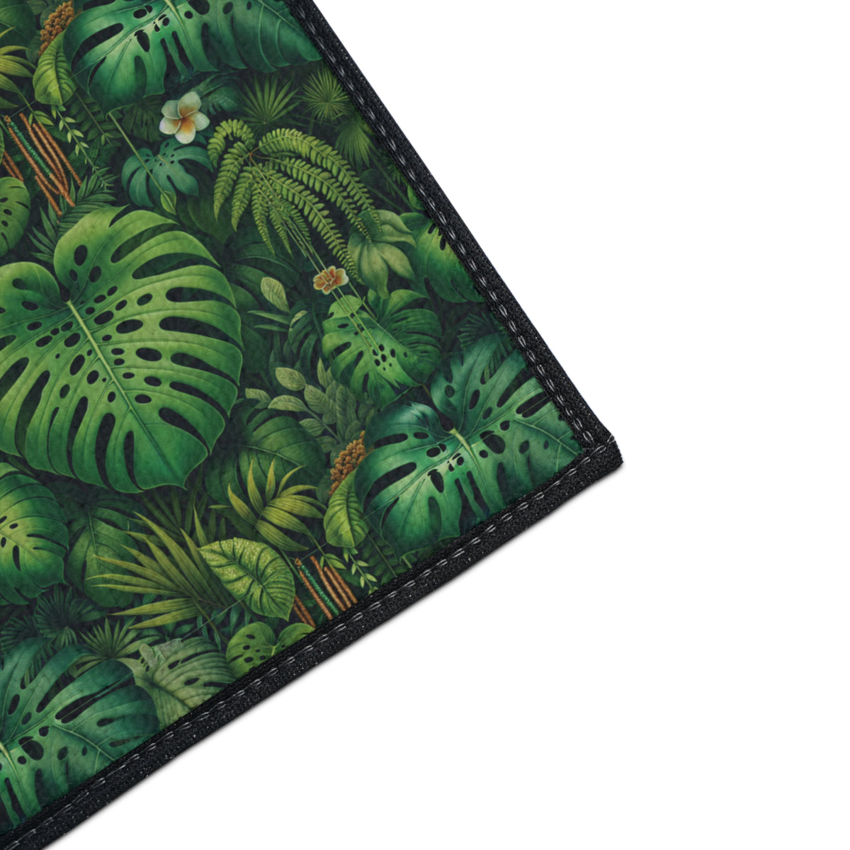 Heavy Duty Floor Mat, 5 Sizes – Tropical Area Rug for Home Décor / Rainforest Greenery