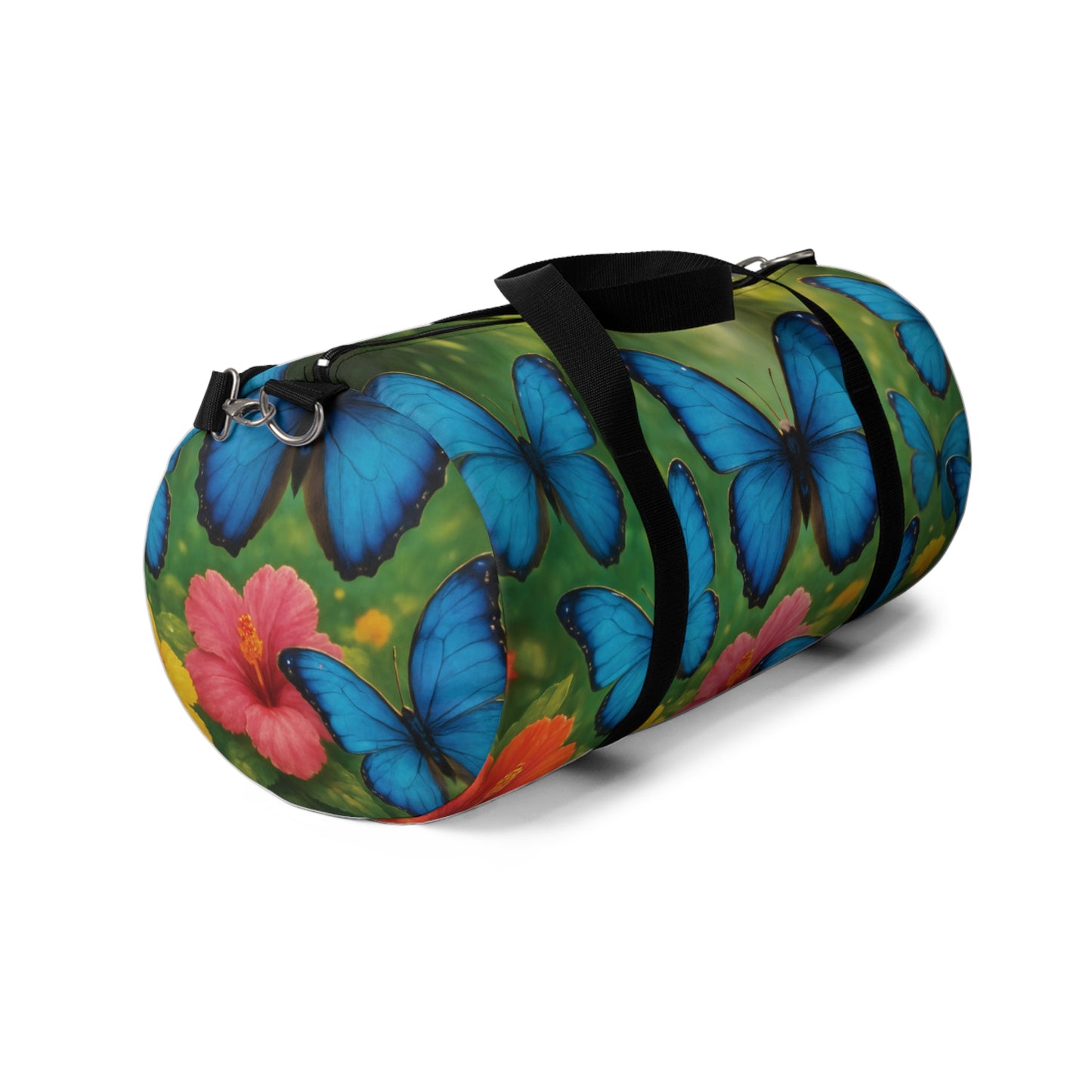 Tropical Rainforest Duffel Bag - Perfect for Travel and Gym / Morpho Butterlfy Flight