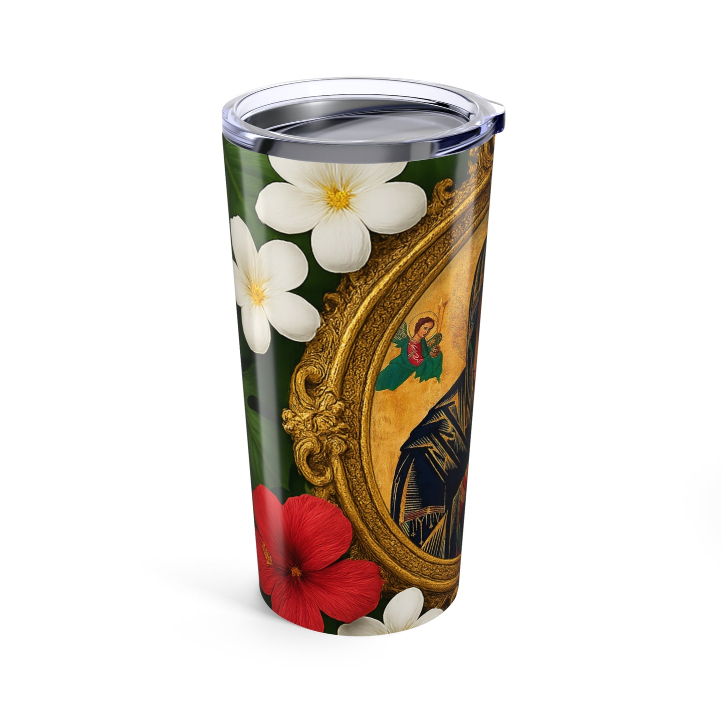 Religious 20oz Tropical Glossy Tumbler - "Our Lady of Perpetual Help"