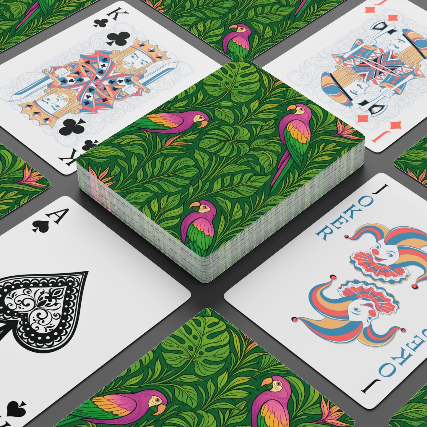 Poker Playing Cards - Parrot Family/Pink