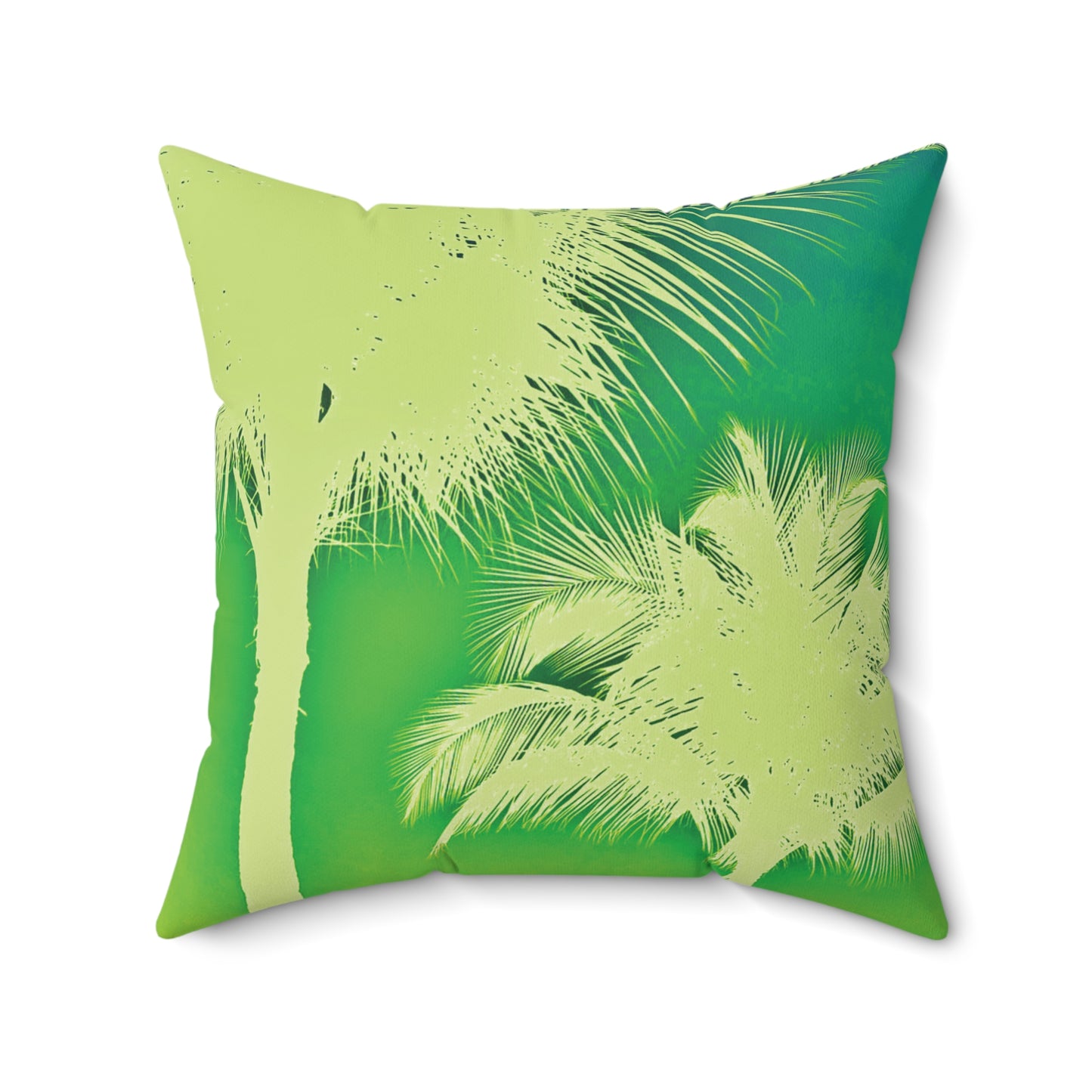 Decorative Pillow - Accent Cushion, 4 Sizes / Palm Glow Green