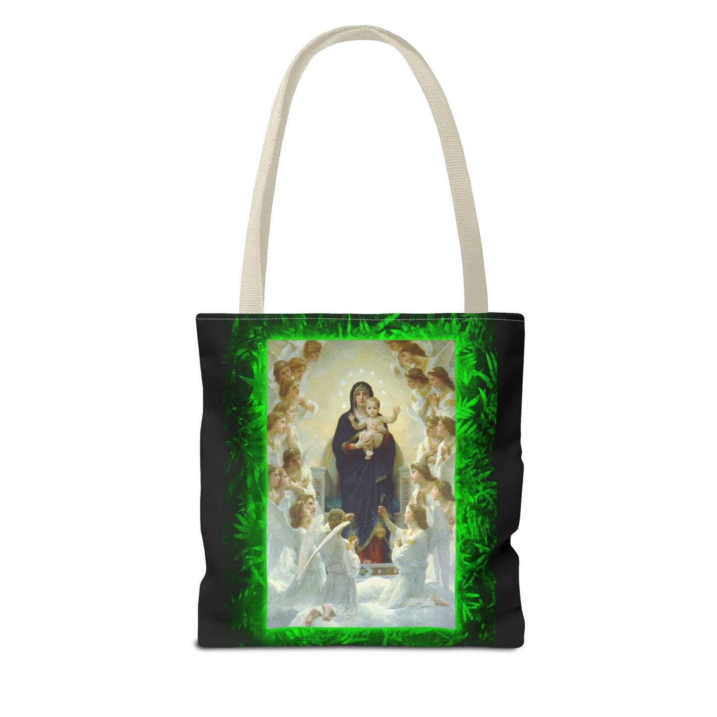 Religious Mary With the Angels Tropical Tote Bag - 3 Sizes