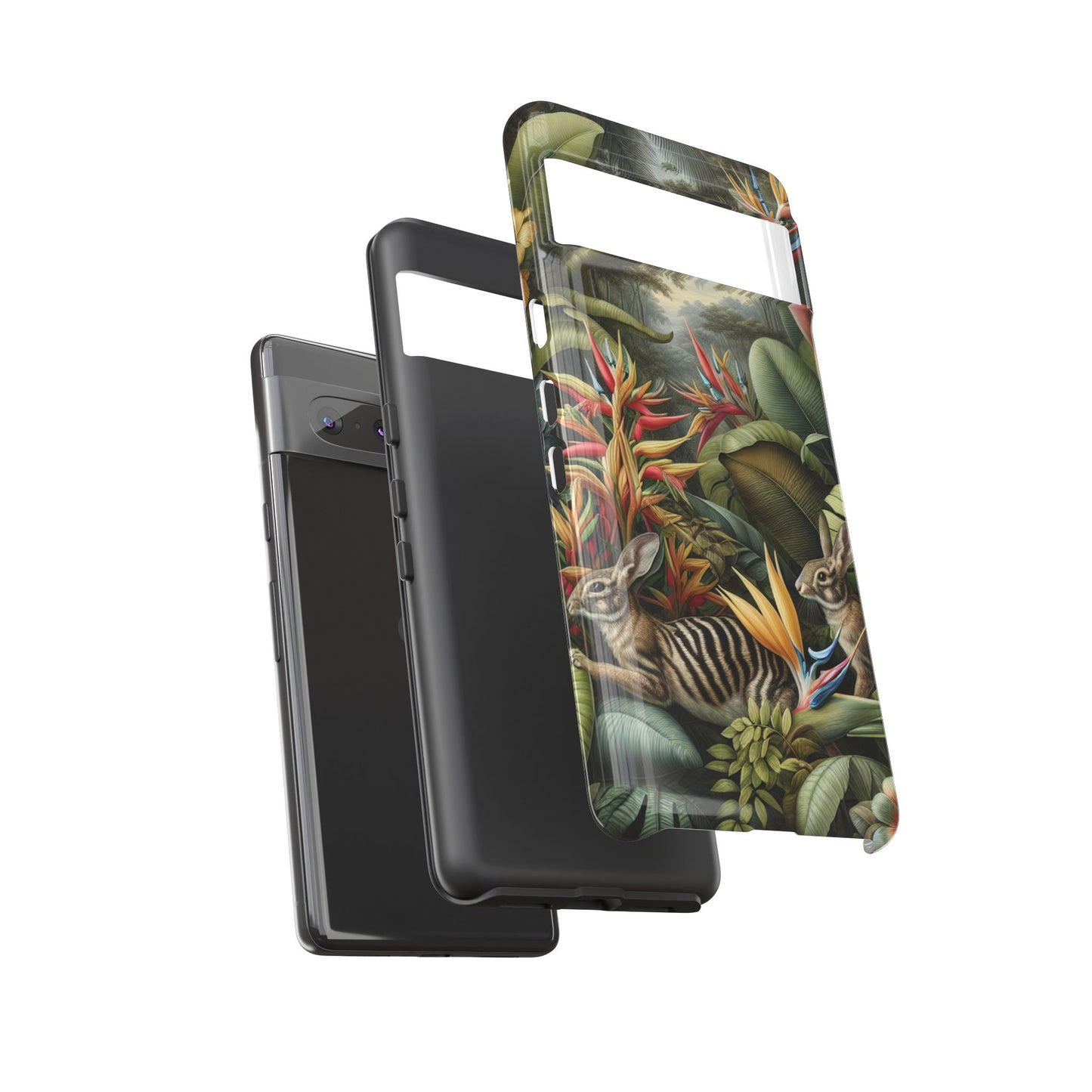 Rainforest Rabbit Outing Phone Case - Tough Cases with Summer Vibe