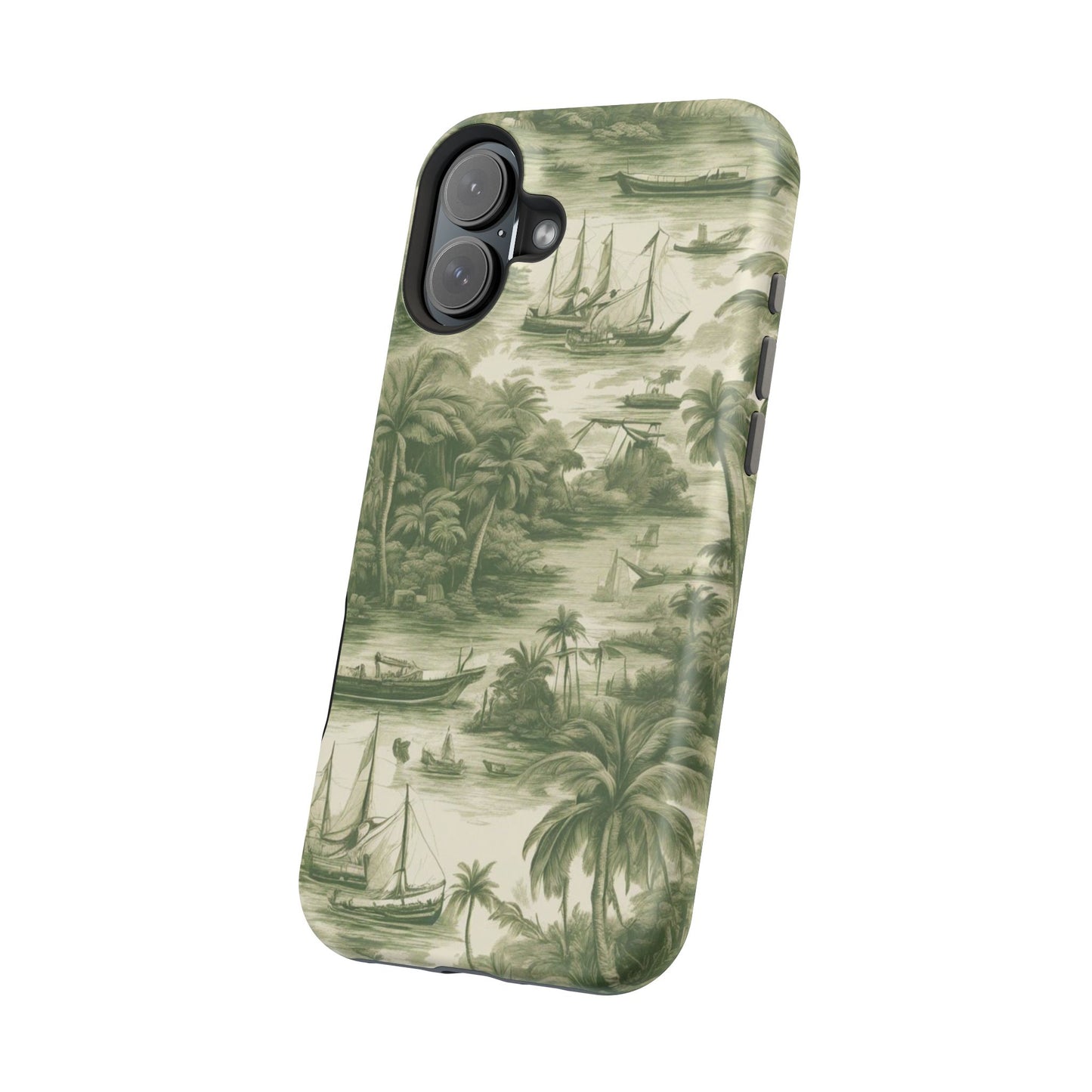 Magnetic Tough Cases, Tropical Toile #1, Green, Various Models