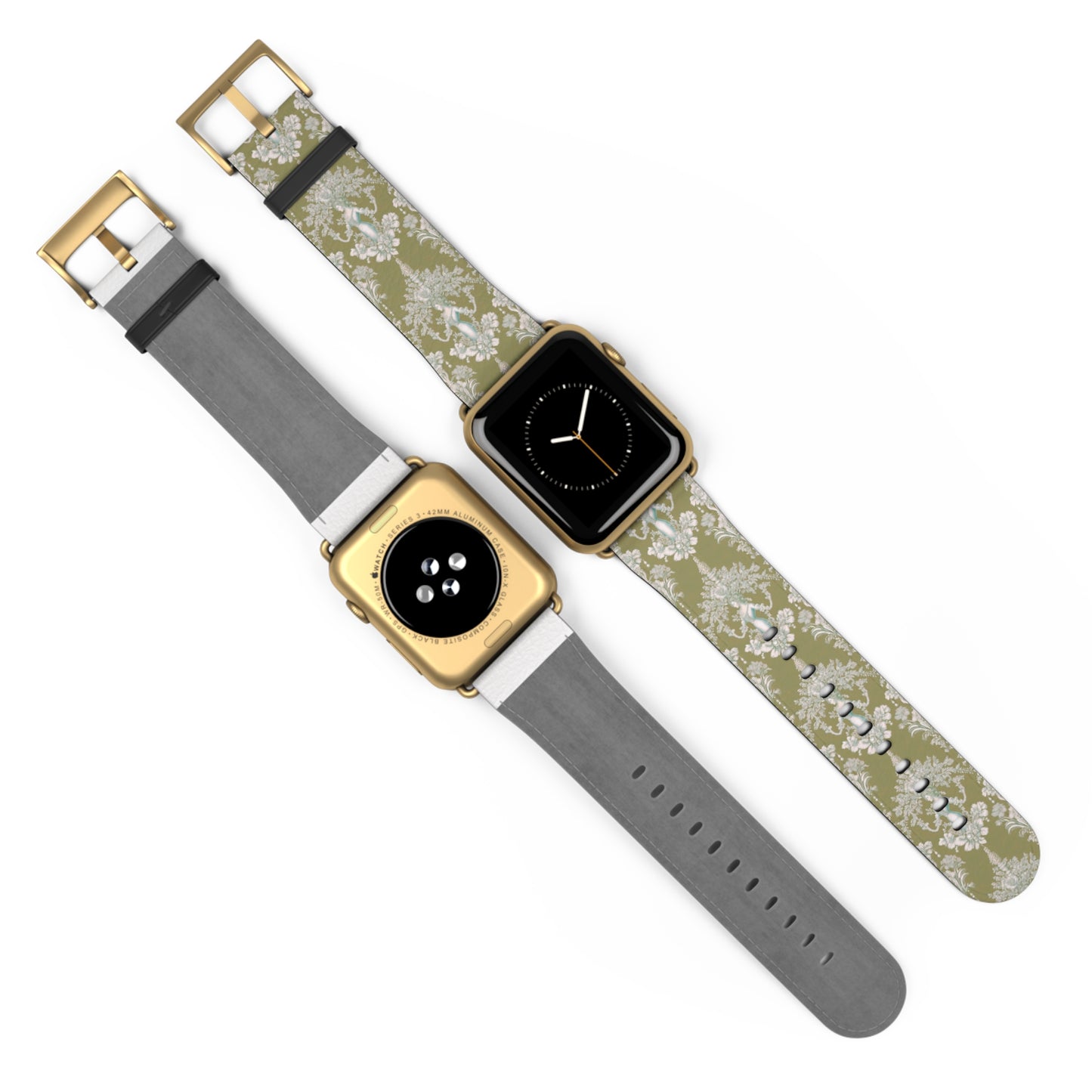 Apple Watch Band - Pearl Lady Toile, highland green