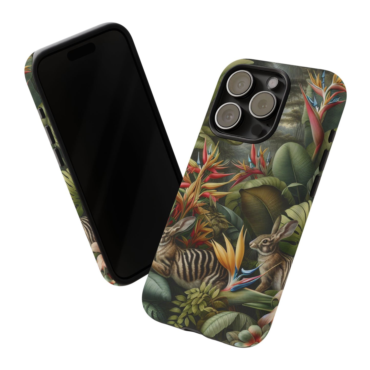 Rainforest Rabbit Outing Phone Case - Tough Cases with Summer Vibe