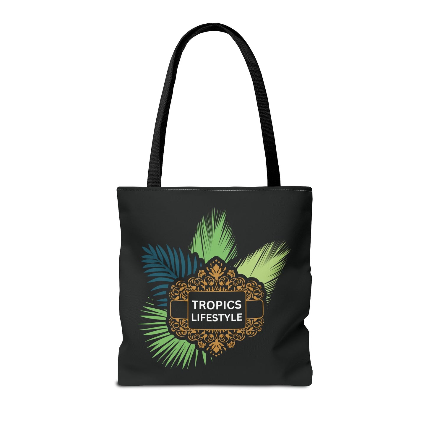 Elegant Tropics Lifestyle Logo Tote Bag - 3 Sizes, Black