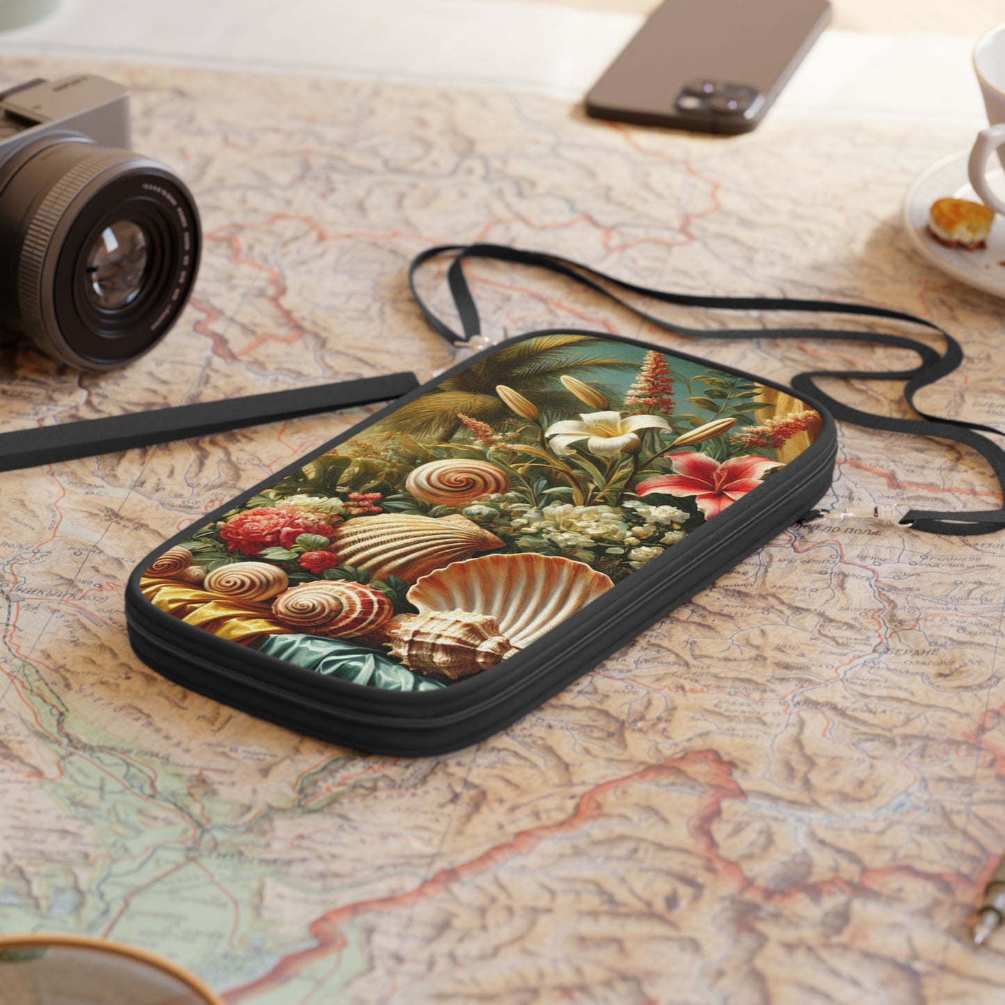 Passport Wallet – Perfect for Travelers & Adventurers / Shells and Flowers