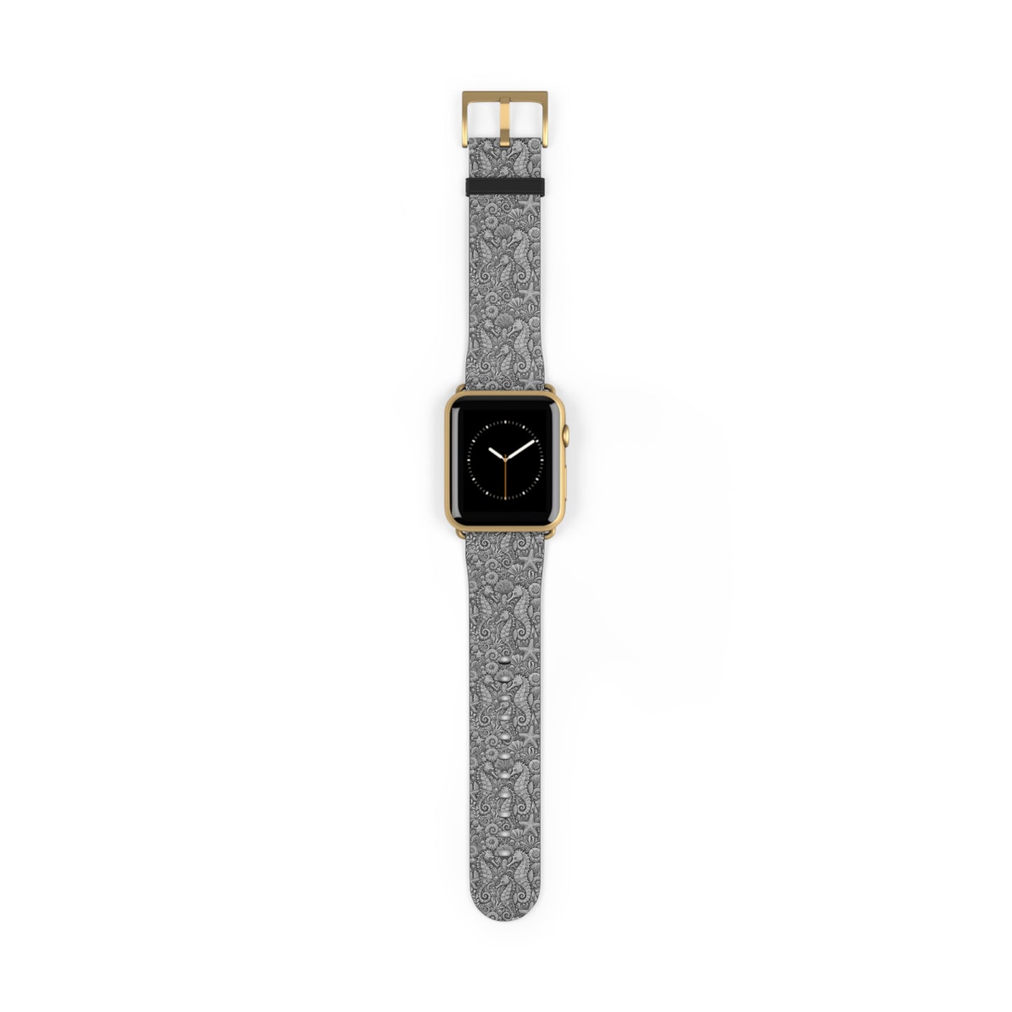 Apple Watch Band - Tropical Seahorse Trio, Noir