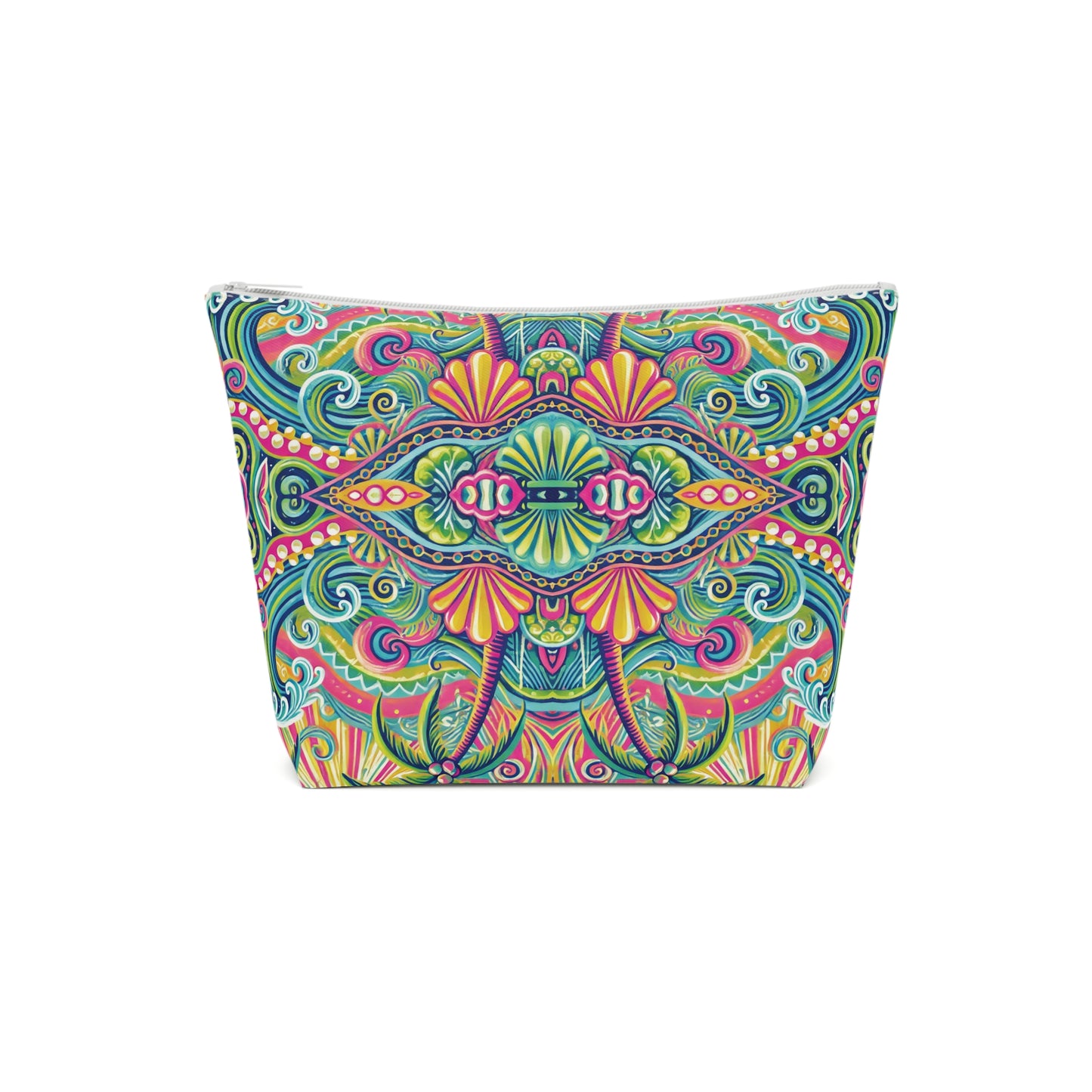 Tropical Cotton Cosmetic Bag, Makeup Pouch, 5 Sizes / Kaleido Bay