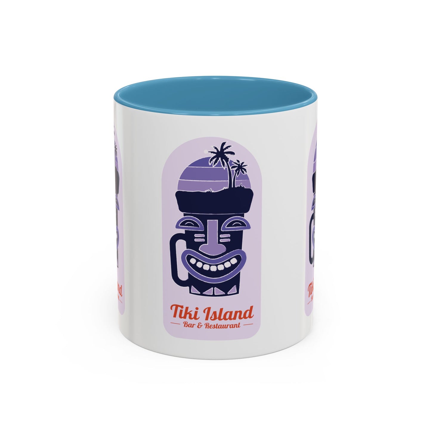 Tiki Island Accent Coffee Mug - Fun Tropical Drinkware for Beach Vibes, purple