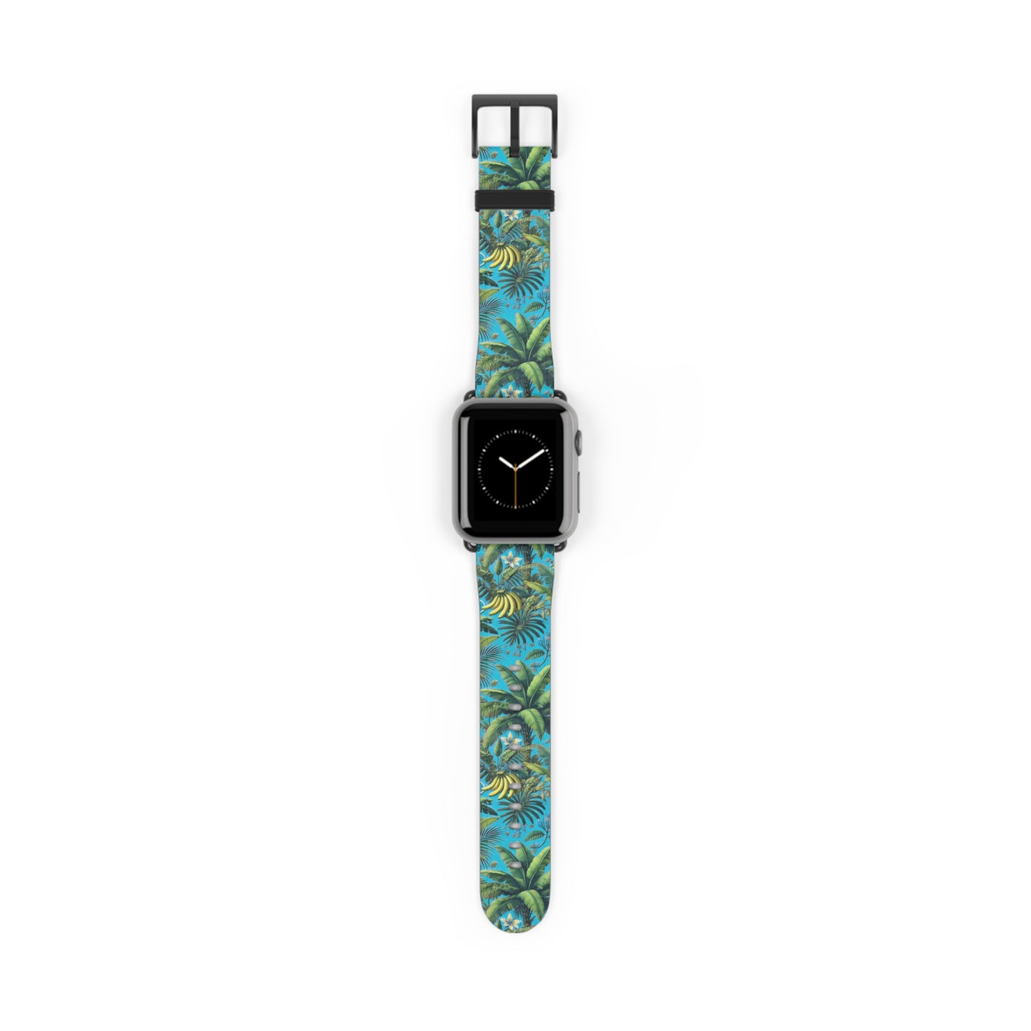 Apple Watch Band - Palms and More Tropical Fruit, Aqua Blue