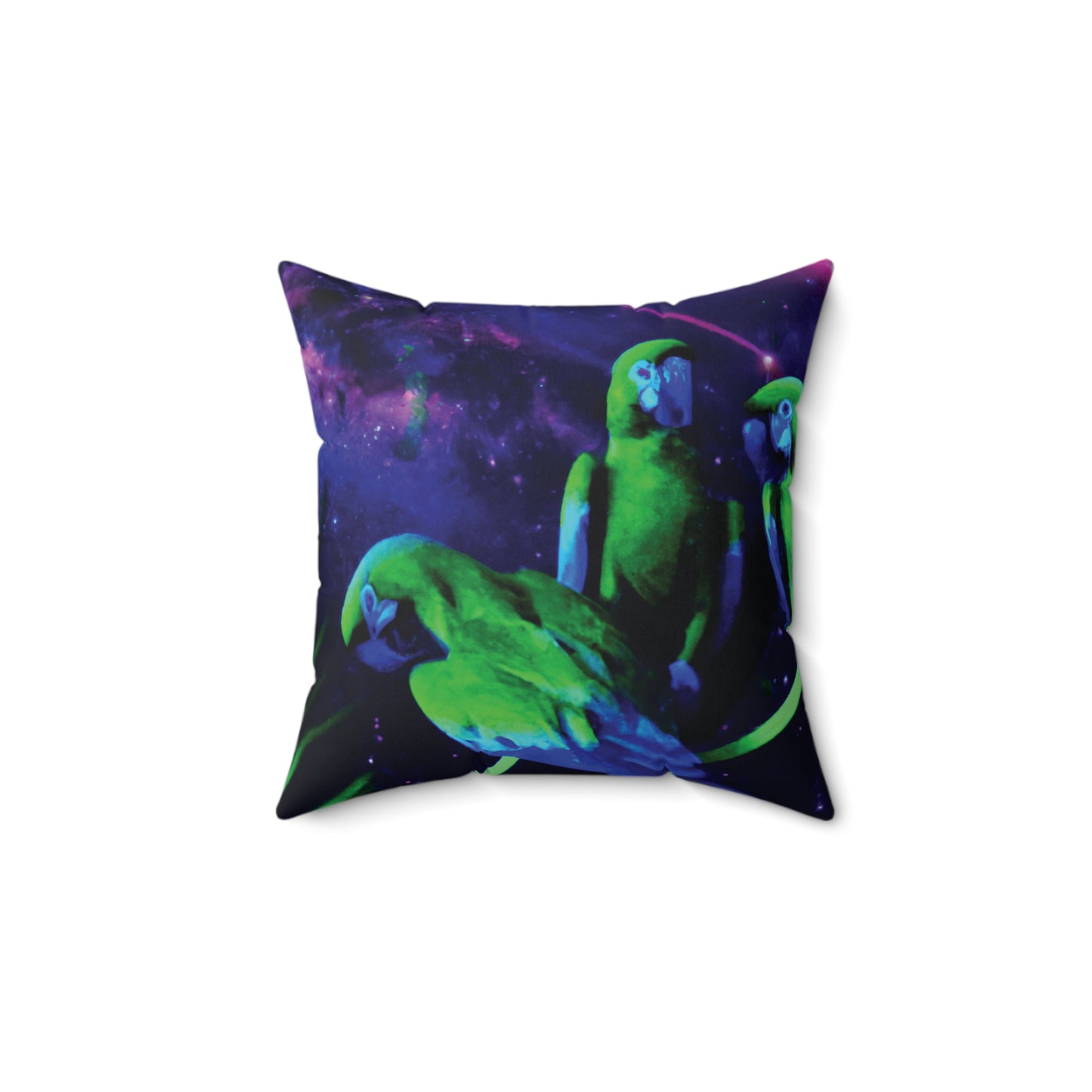 Decorative Pillow - Accent Cushion, 4 Sizes / Galactic Parrot