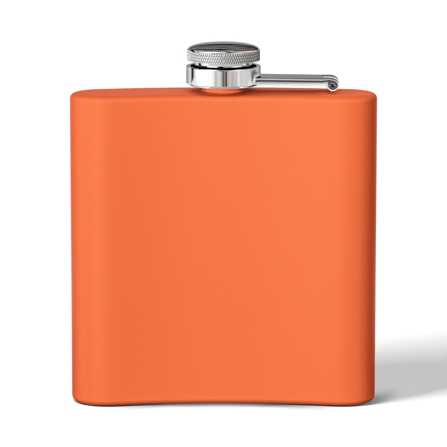 Tropical Stainless Steel 6 oz. Flask, Many Colors  – Orange Scallop