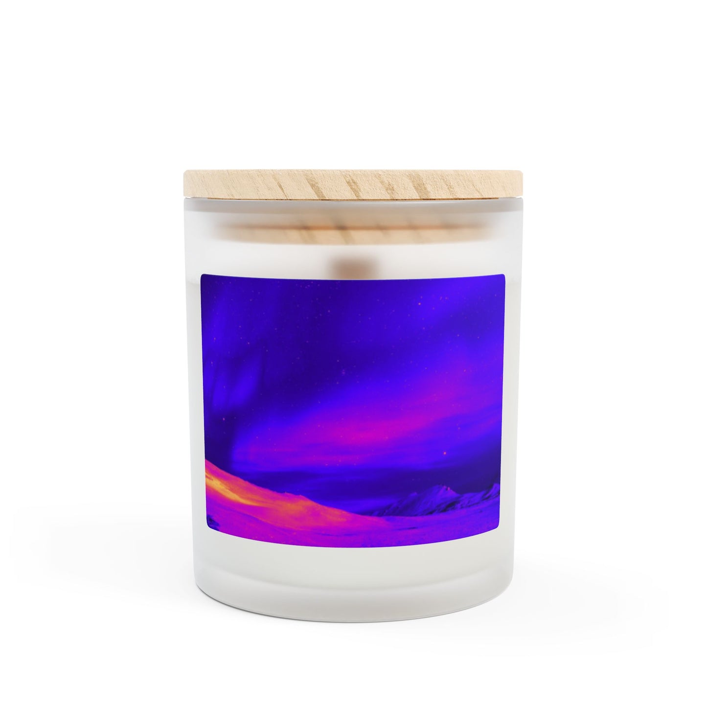 Frosted Glass Candle, 11oz - Cold Ocean Lights, Midnight