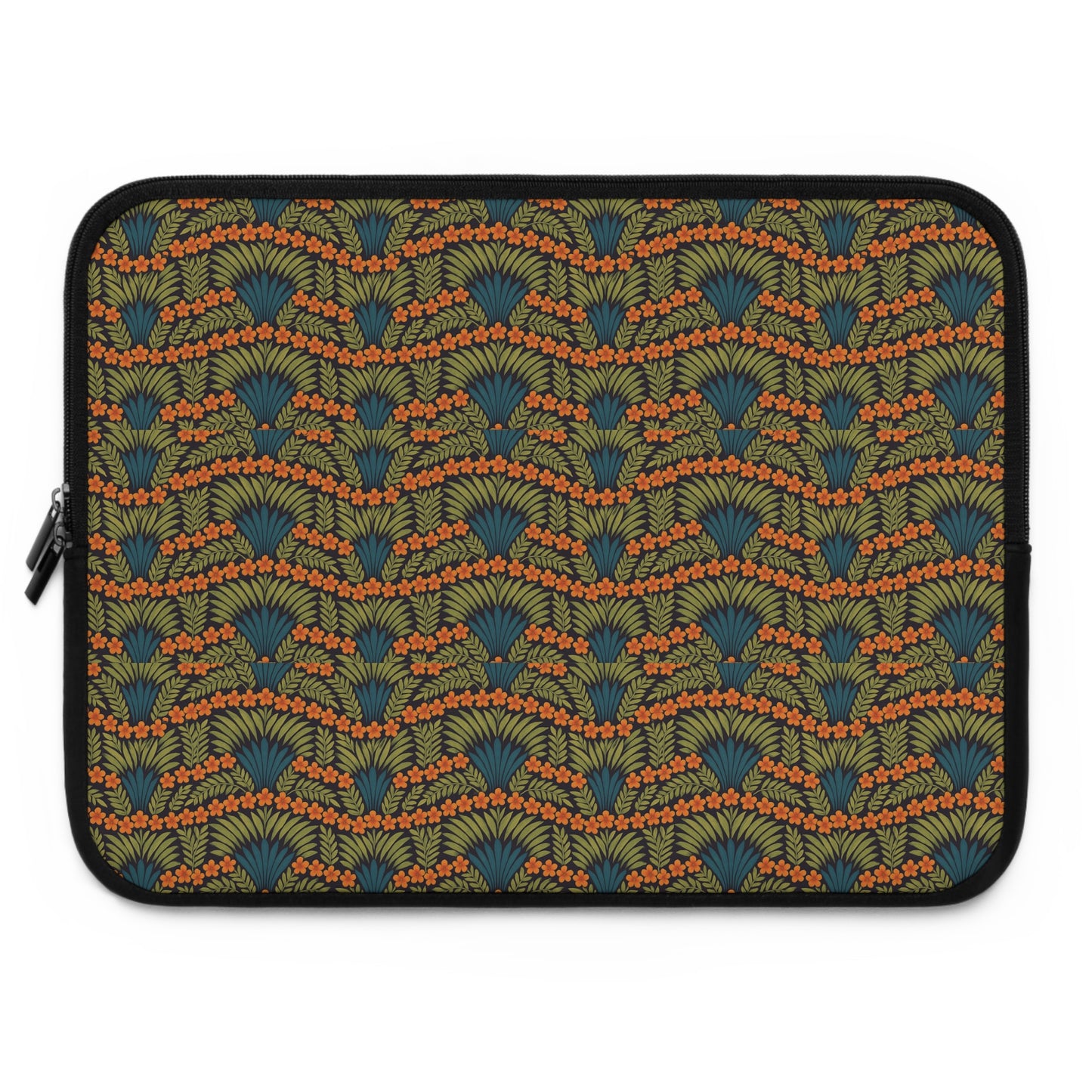 Tropical Laptop Sleeve, 5 Sizes - Perfect for Ocean Lovers & Students / Hibiscus Fan Dance, Orange