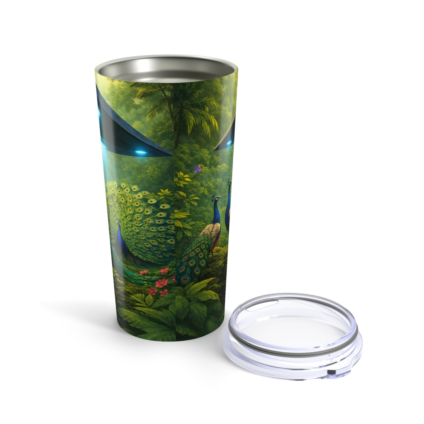 20oz Stainless Steel Tumbler — Peacocks and UFO