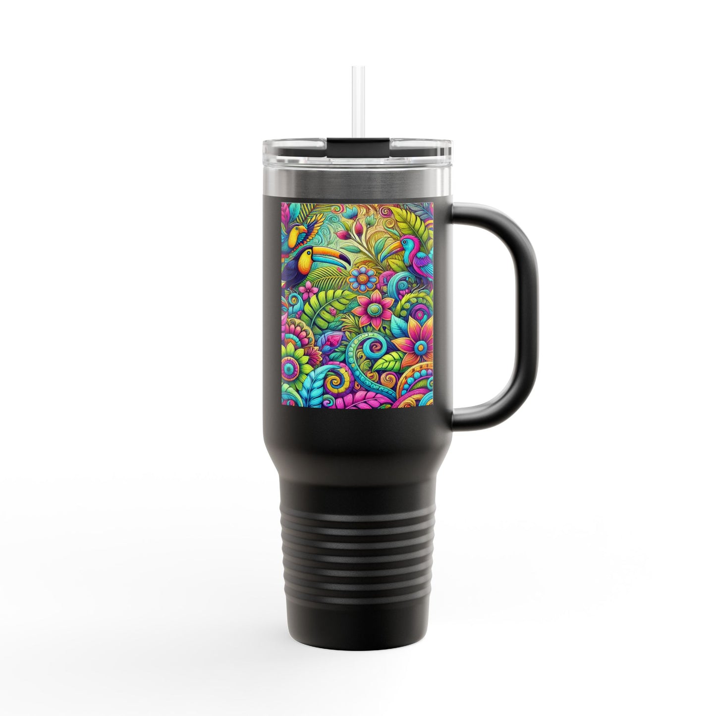 Insulated Travel Mug, 40oz / Rainforest Music - Perfect for Outdoor Adventures