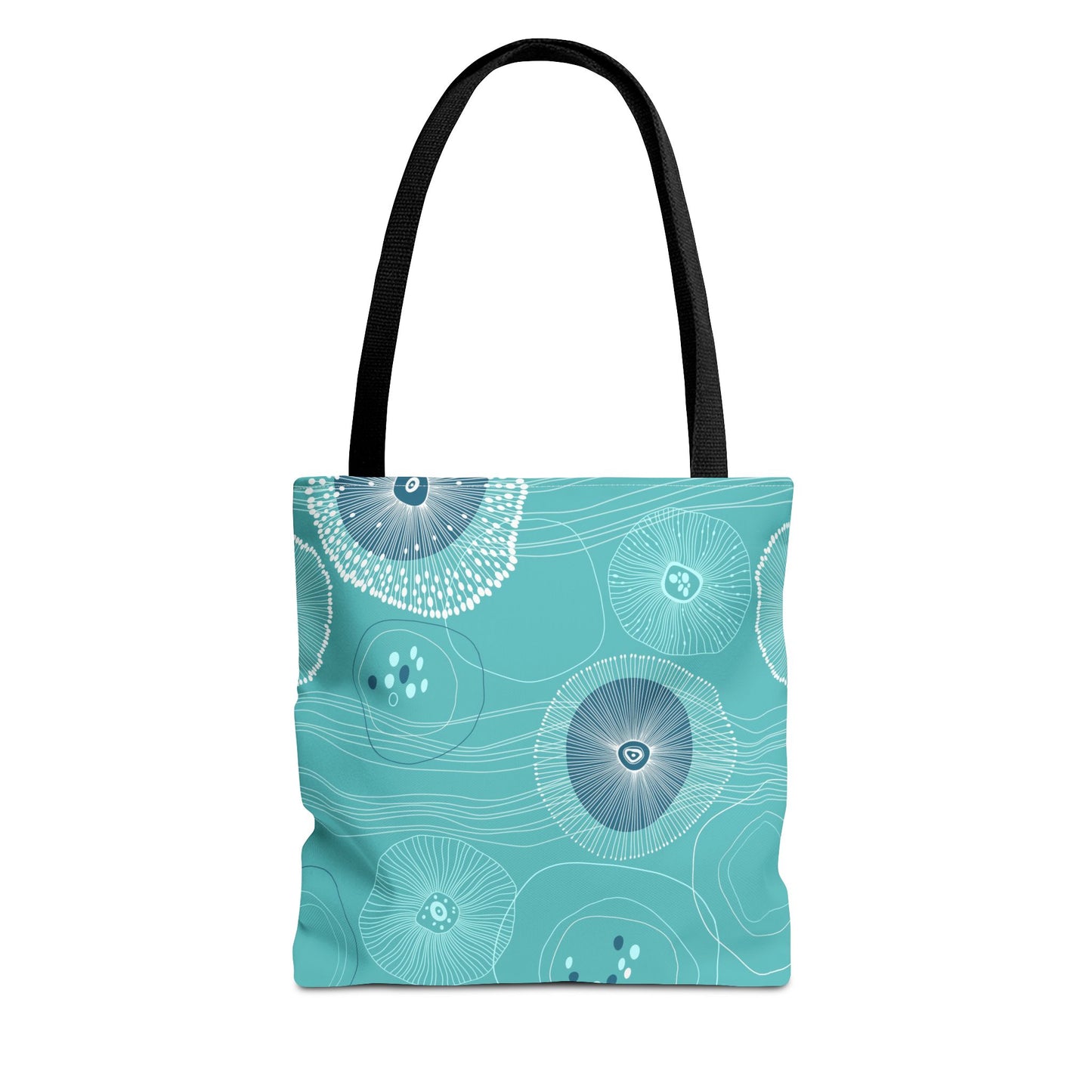 Plankton Drift Teal Tote Bag - 3 Sizes