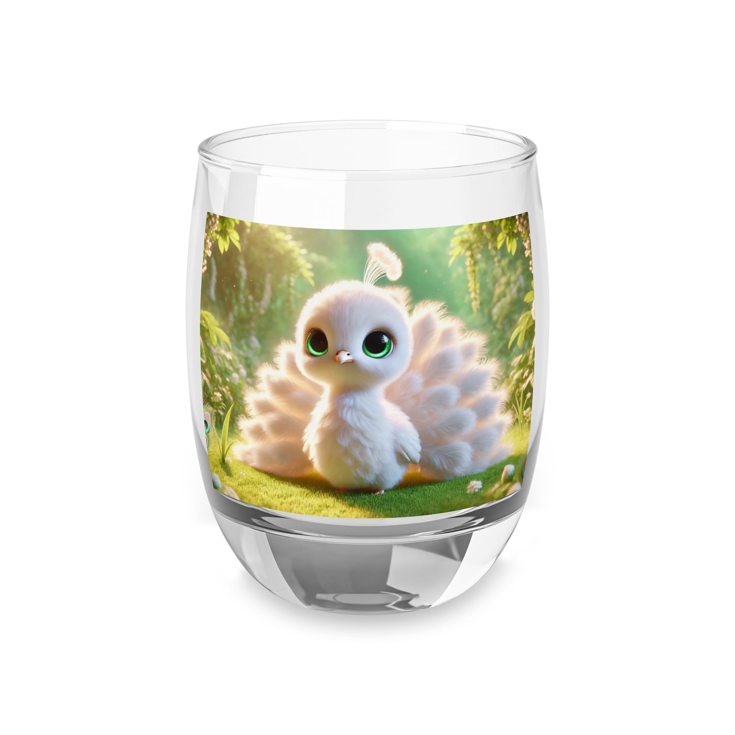 Whiskey Glass, Baby White Peacock