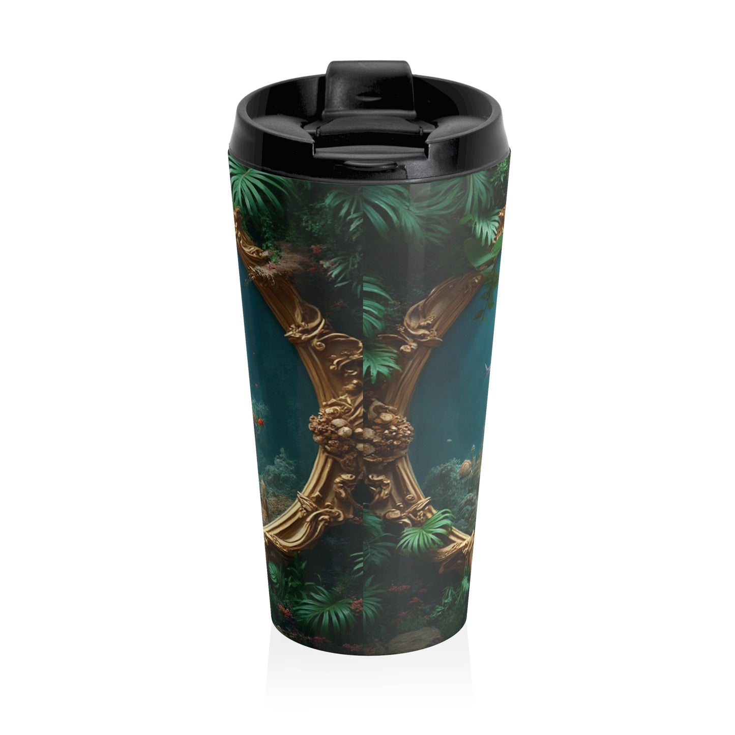 15 oz. Stainless Steel Travel Mug / Mermaid Palace, Agean Sea