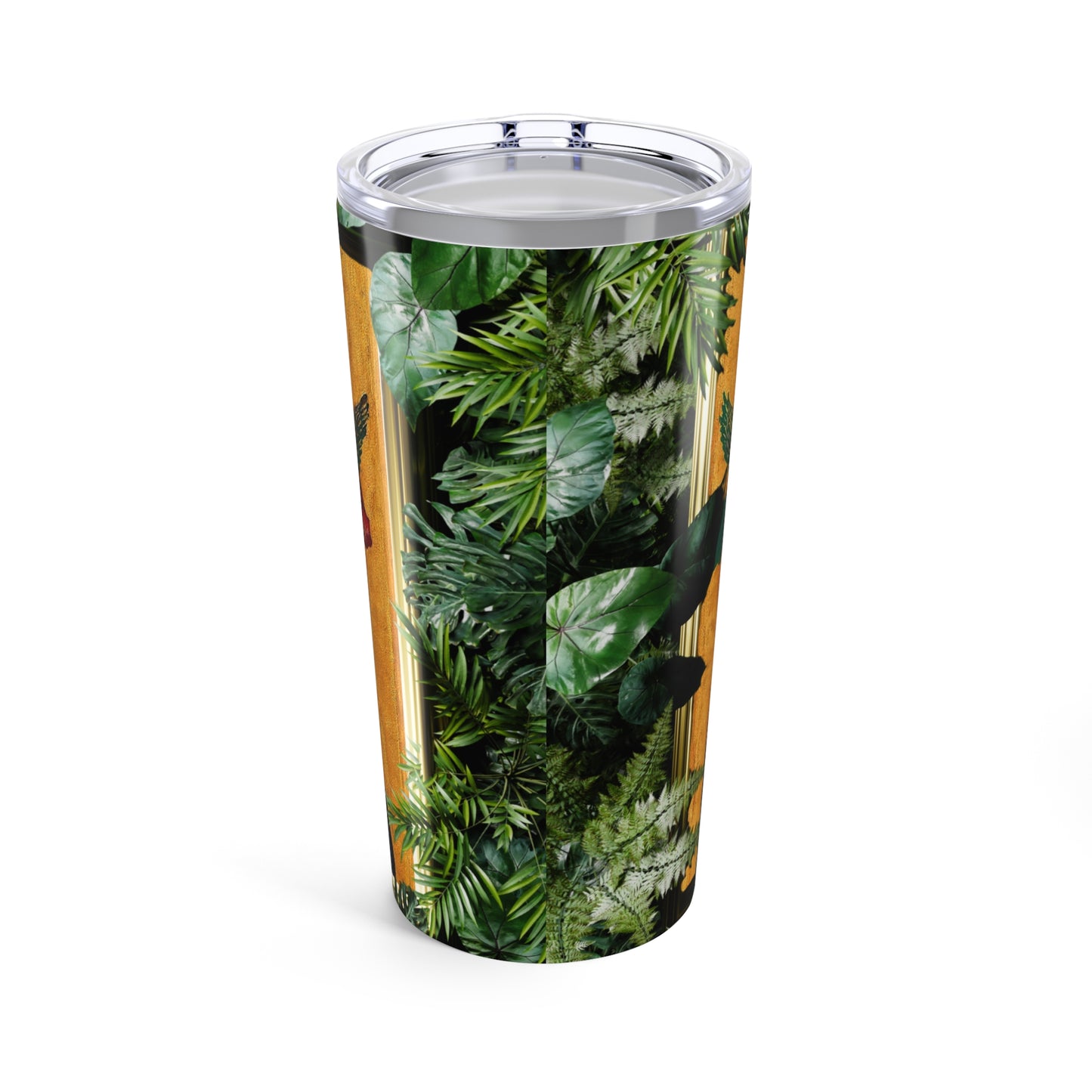 Religious Tumbler 20oz, Green, Tropical Our Lady of Perpetual Help