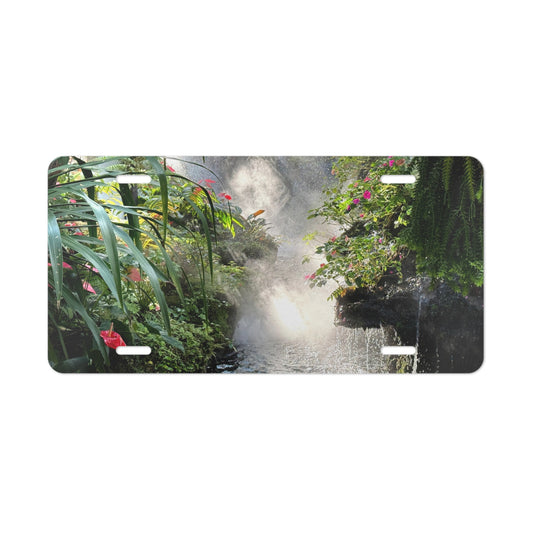 Misty Rainforest River Vanity Plate - BotanicalTropical Design for Cars, Trucks, and Decor