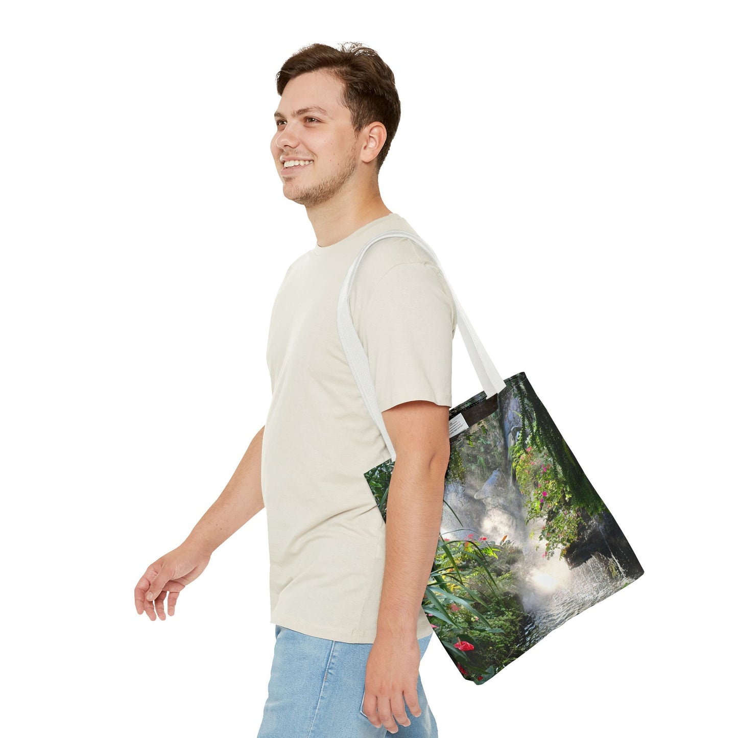 Tropical Misty Rainforest River Tote Bag - 3 Sizes