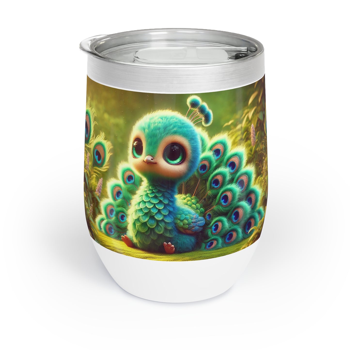 Baby Peacock Wine Tumbler – Perfect for Relaxing Evenings and Outdoor Gatherings