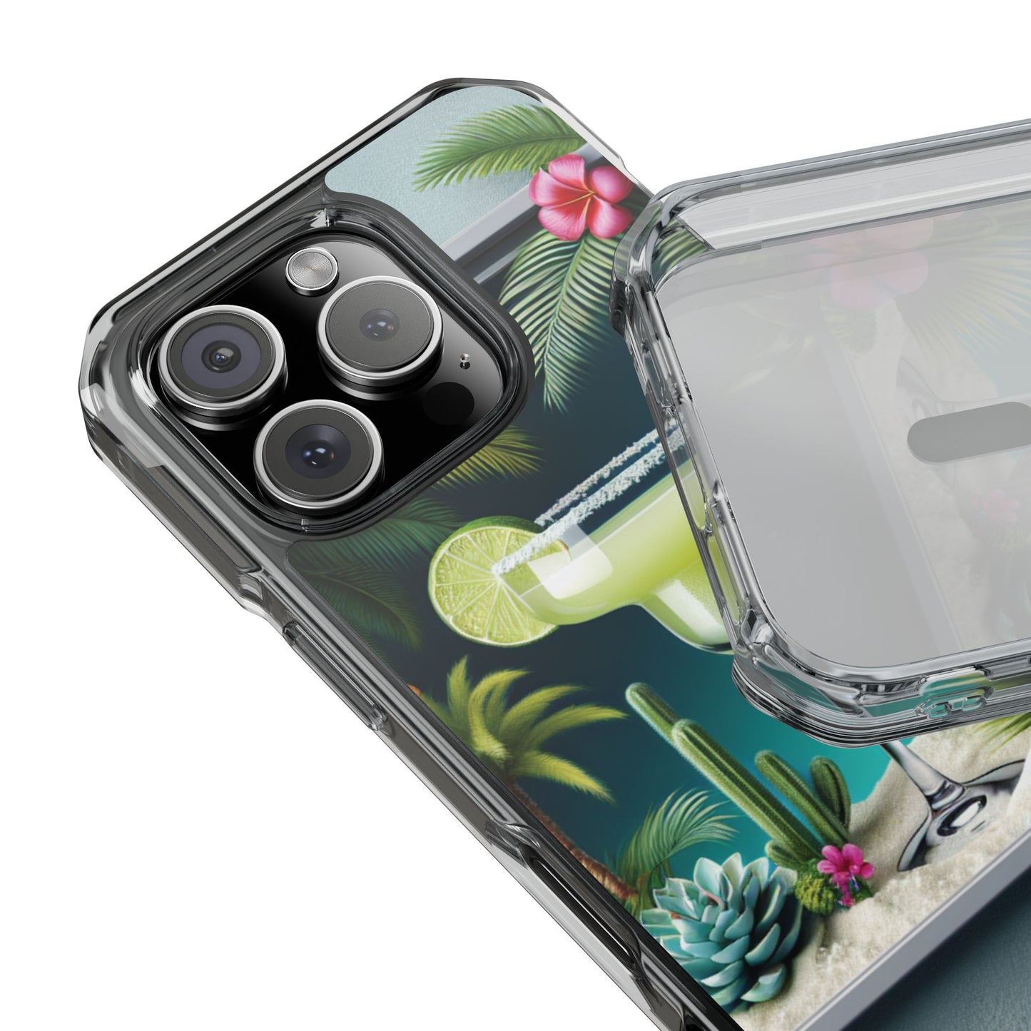 Tropical Margarita Magnetic Clear Phone Case, Many Models