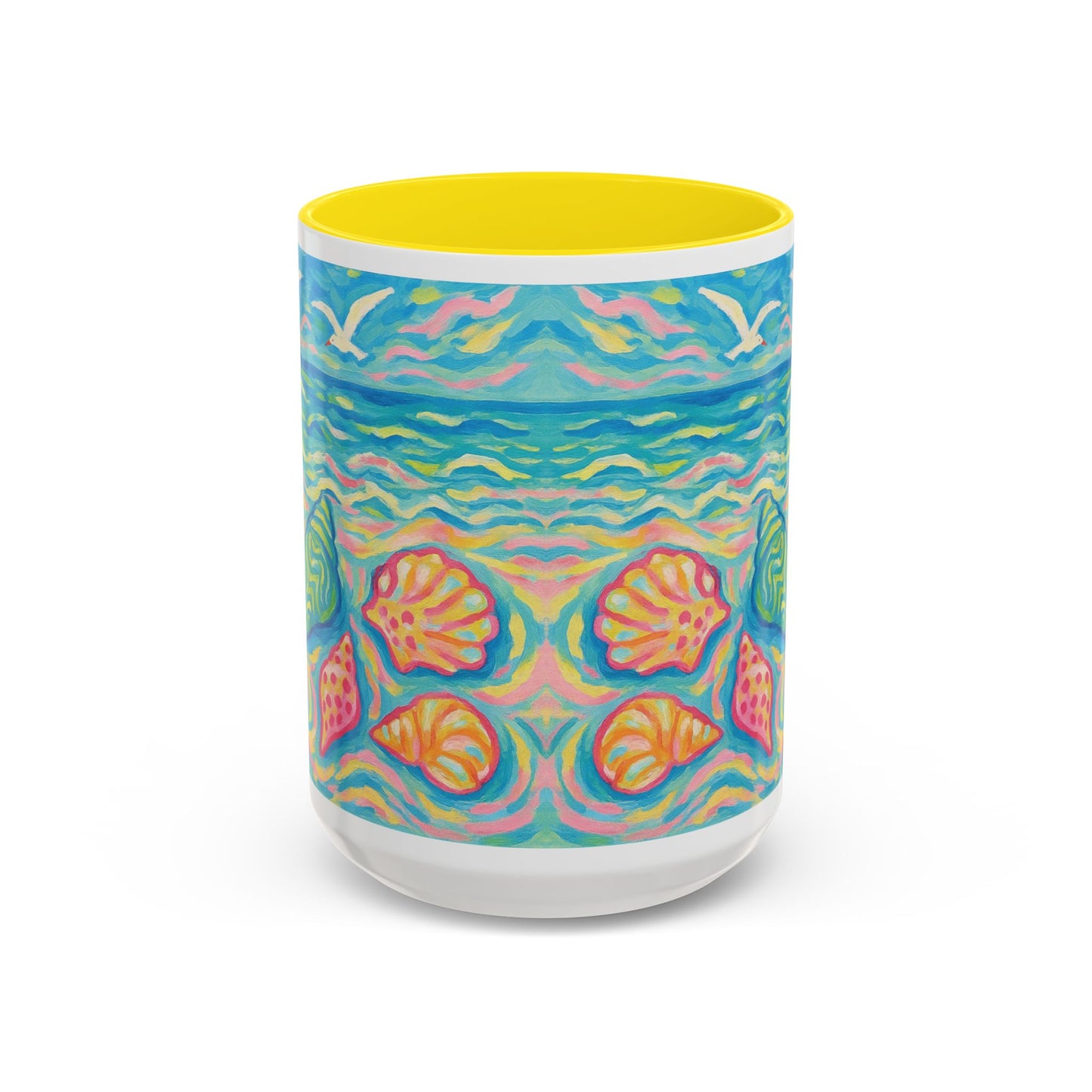 Accent Coffee Mug (11, 15oz), 8 Colors - Glow Seashells