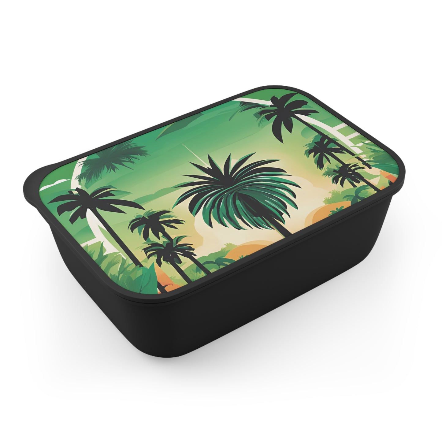 Bento Box with Utensils - Pretty Texas Palms