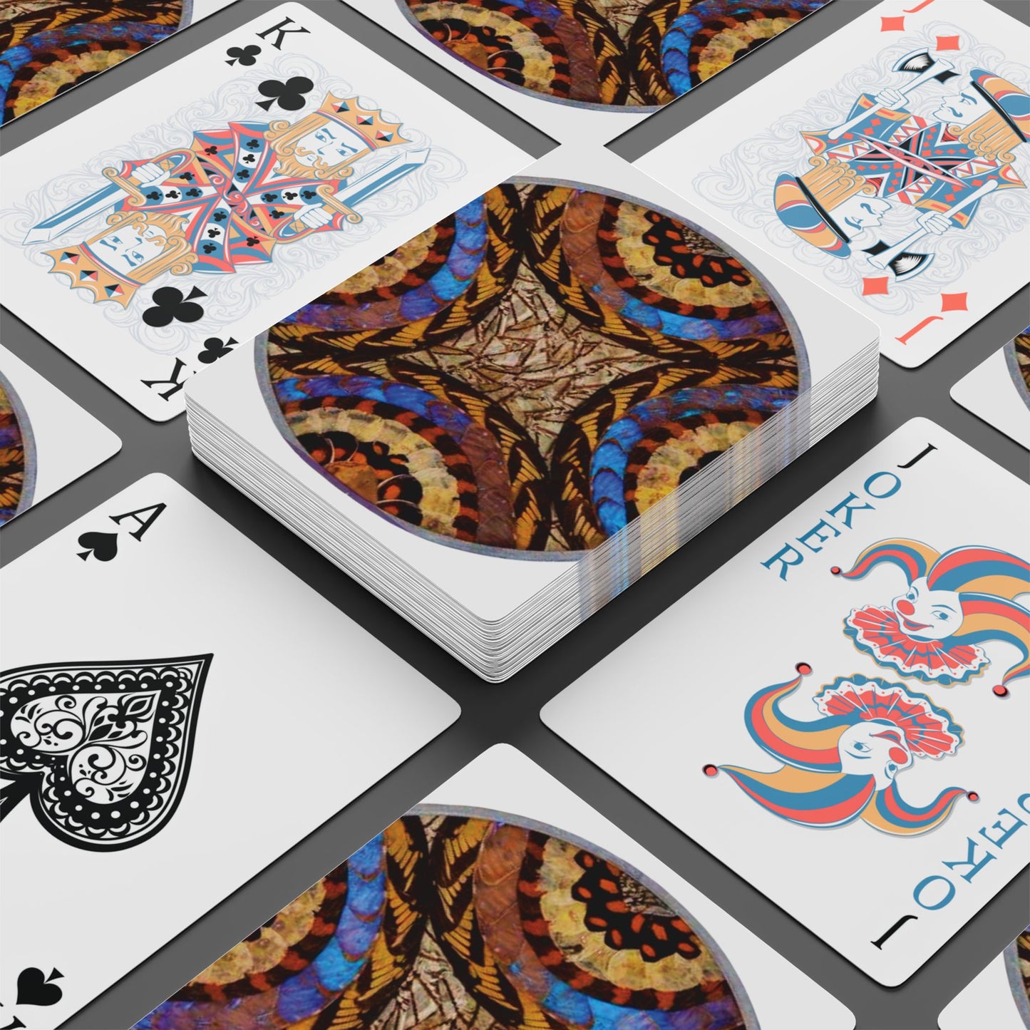Poker Playing Cards - Real Butterfly Wings Plate #3