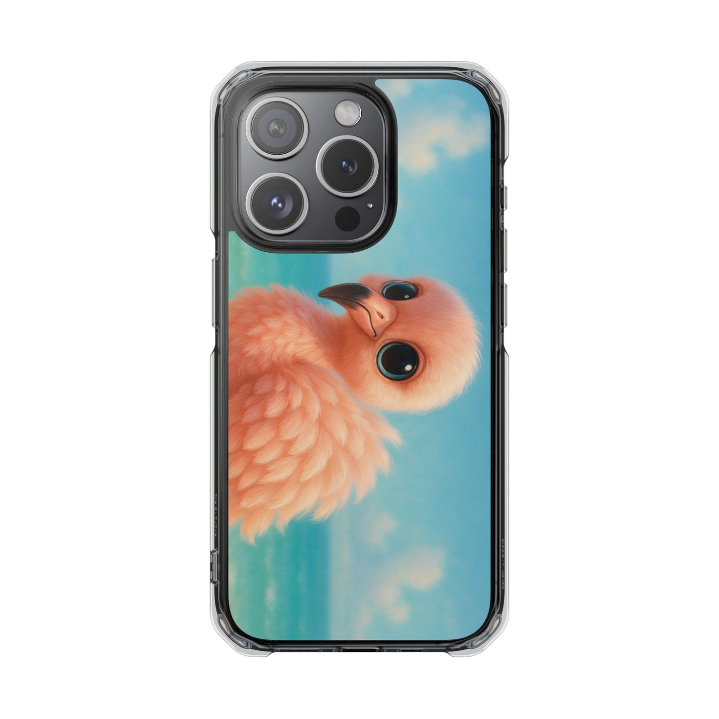 Baby Flamingo Magnetic Clear Phone Case, Many Models
