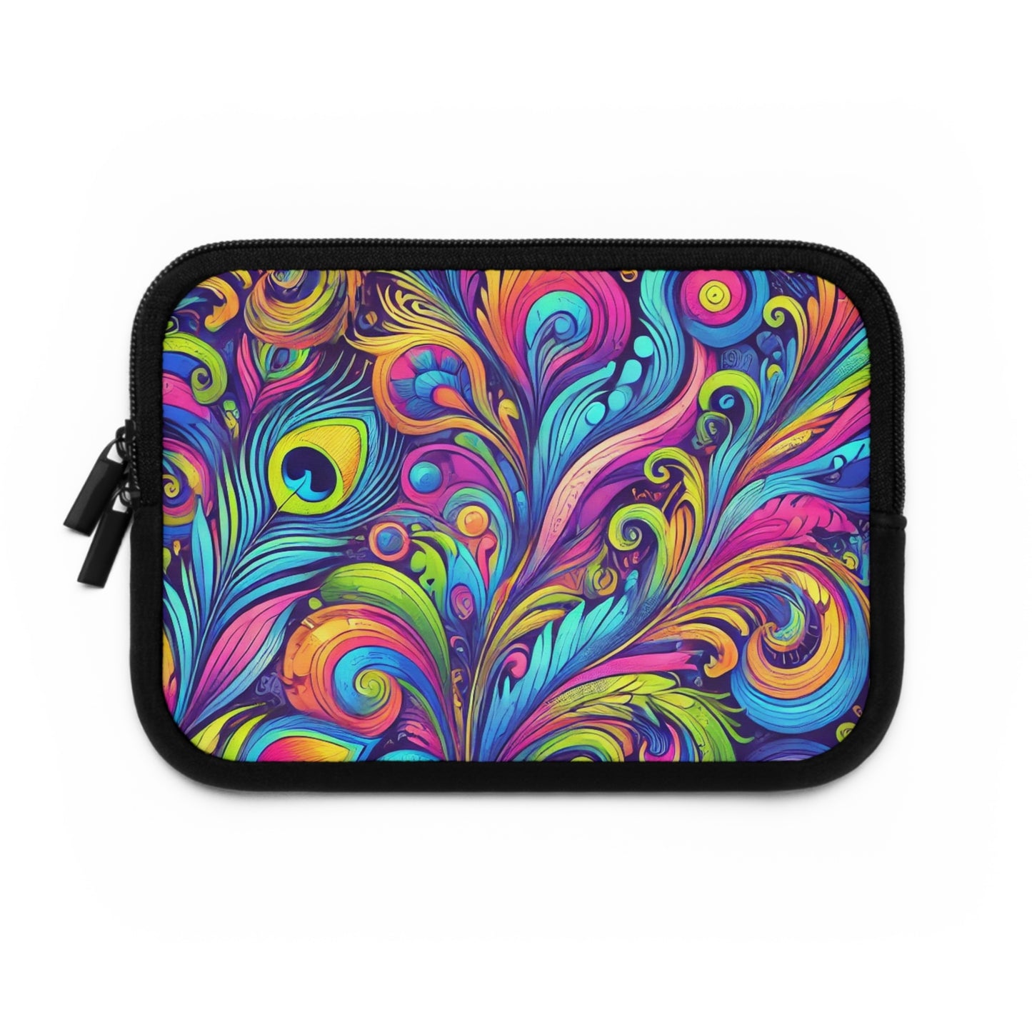 Tropical Laptop Sleeve, 5 Sizes - Perfect for Beach Lovers & Students / Feather Currents
