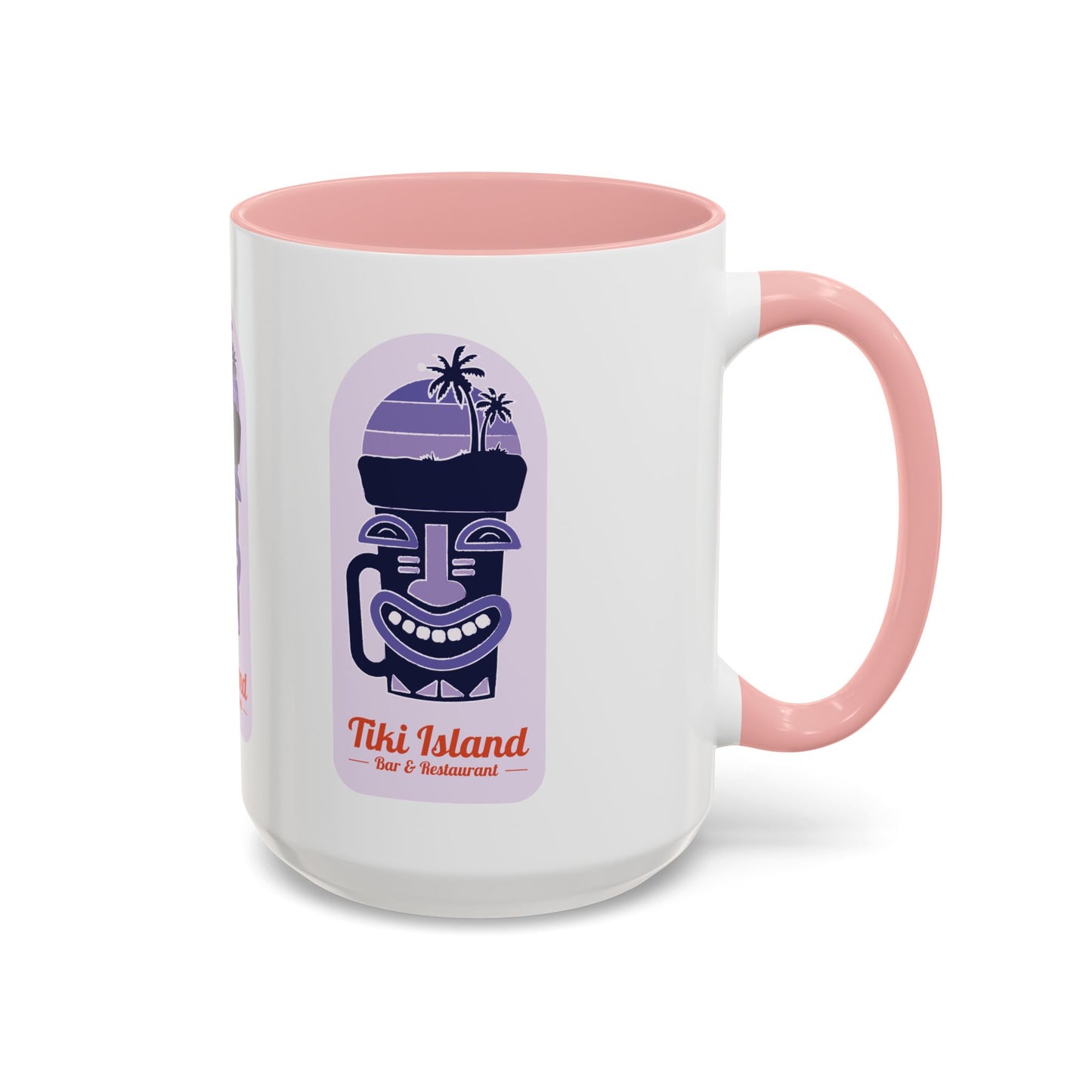 Tiki Island Accent Coffee Mug - Fun Tropical Drinkware for Beach Vibes, purple