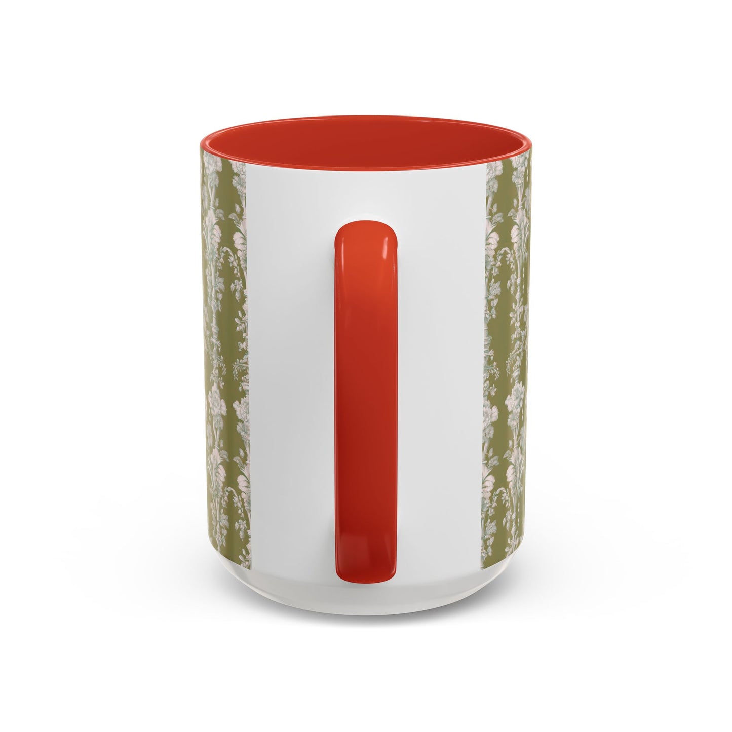 Accent Coffee Mug (11, 15oz), Pearl Lady Toile/Highborn Greren Repeat, Various Colors