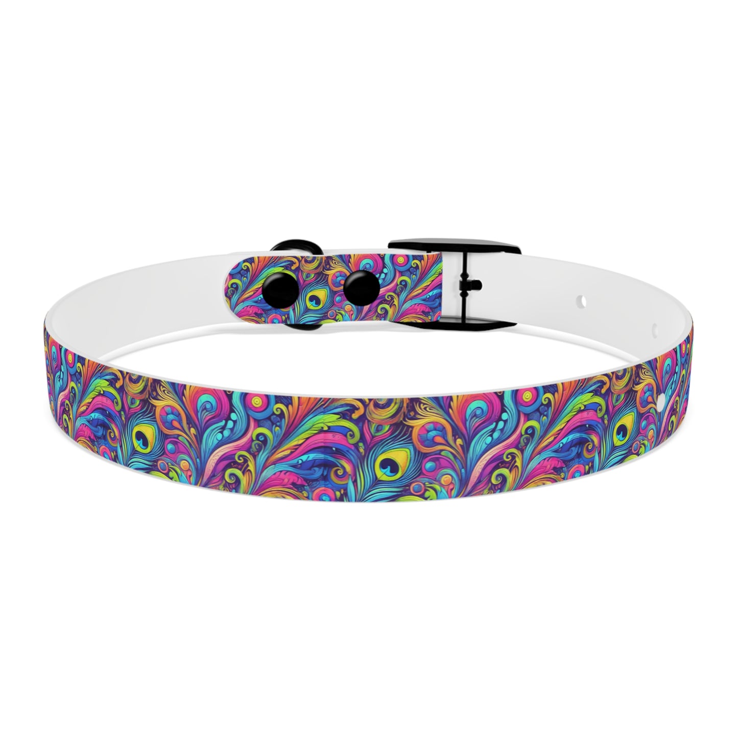 Tropical Dog Collar - Fun and Playful Pet Accessory / Feather Currents Pop