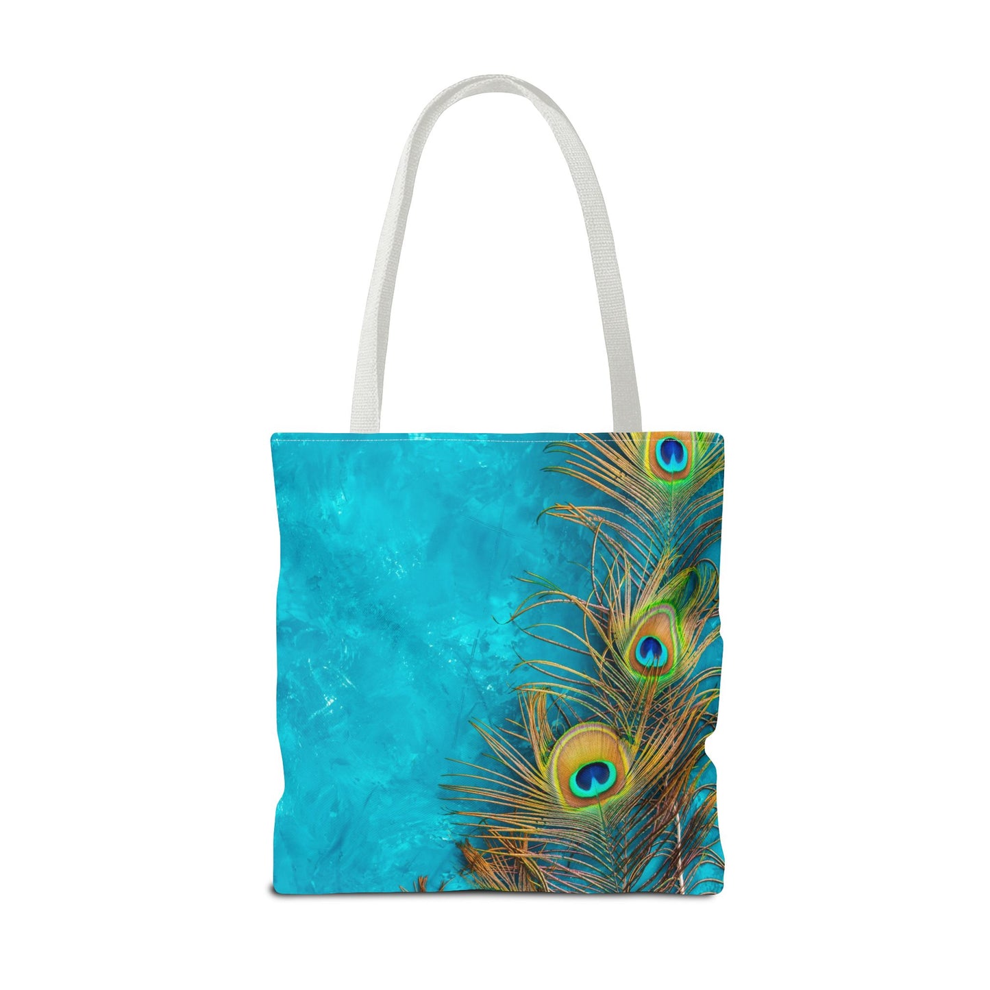 Peacock Turquoise Glow Tote Bag - 3 Sizes