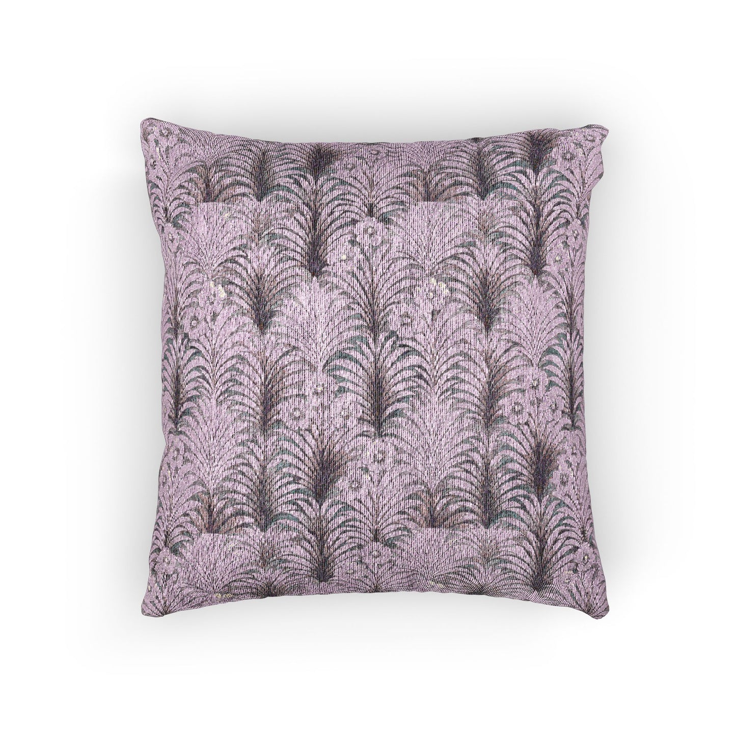 Woven Pillow, 17"W x 18"L - Sunrise Palms, Lt. Pink