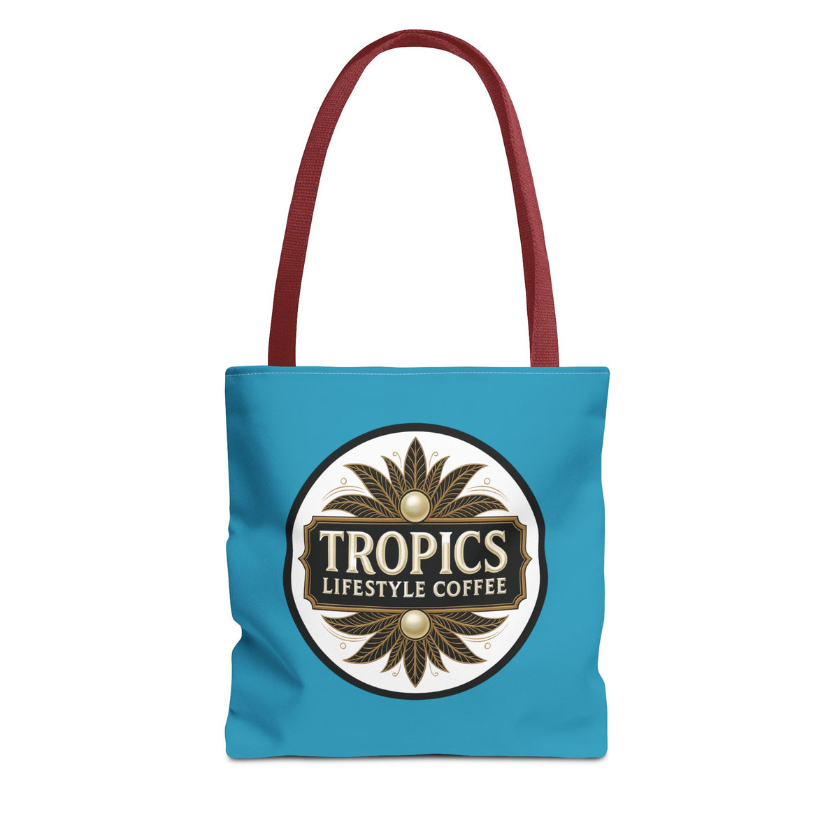 Tropics Lifestyle Coffee Tote Bag - 3 Sizes / Turquoise