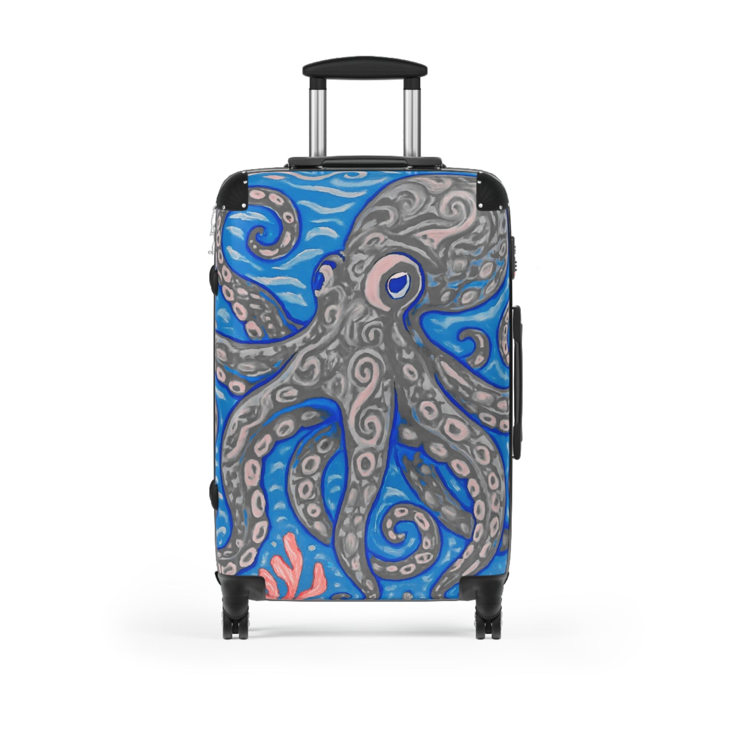Tropical Suitcase - Stylish Travel Luggage for Adventurers / Kraken Joe, Slate