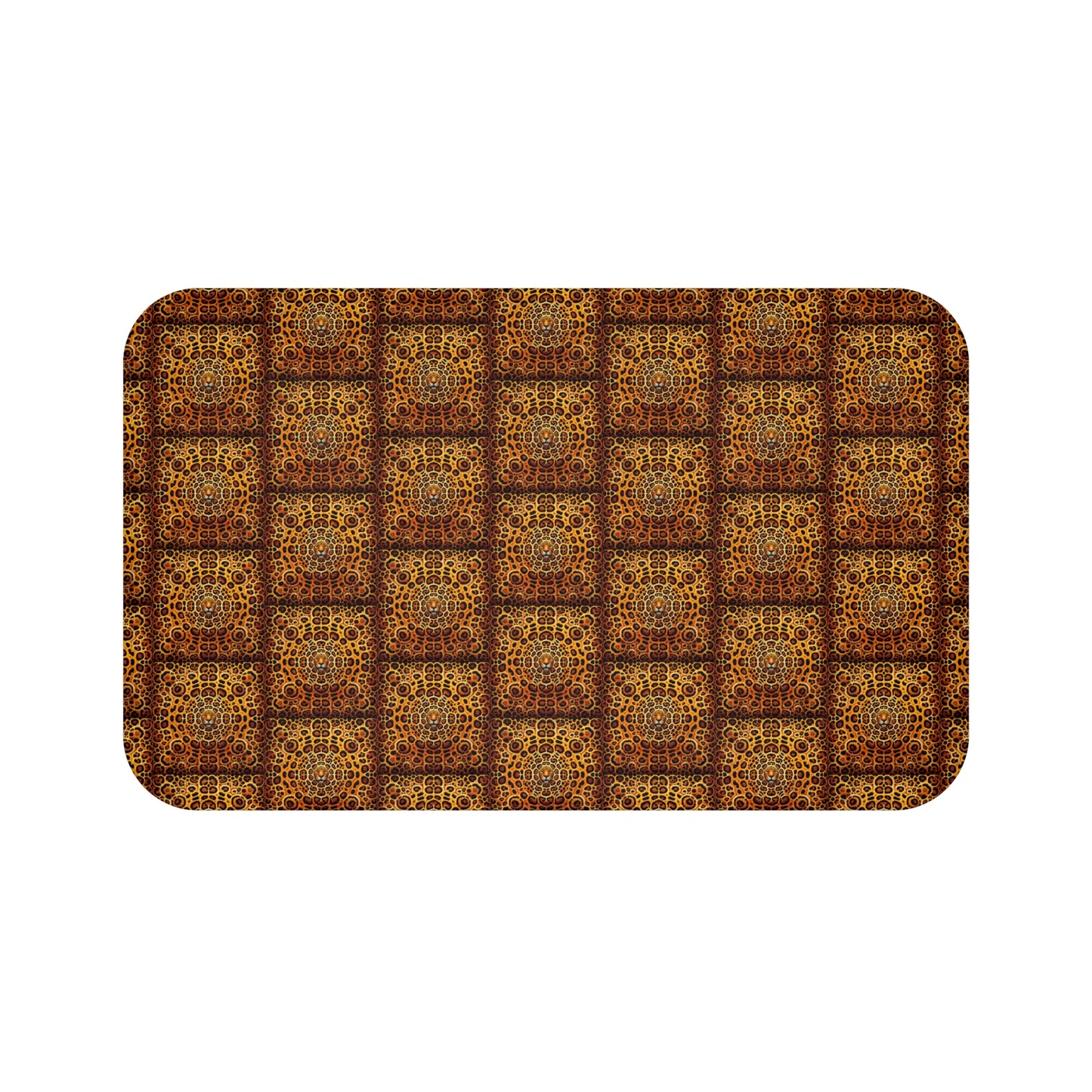 Kaleido Jaguar Spots, Bath Mat, 2 Sizes - Tropical Vibes for Home Decor