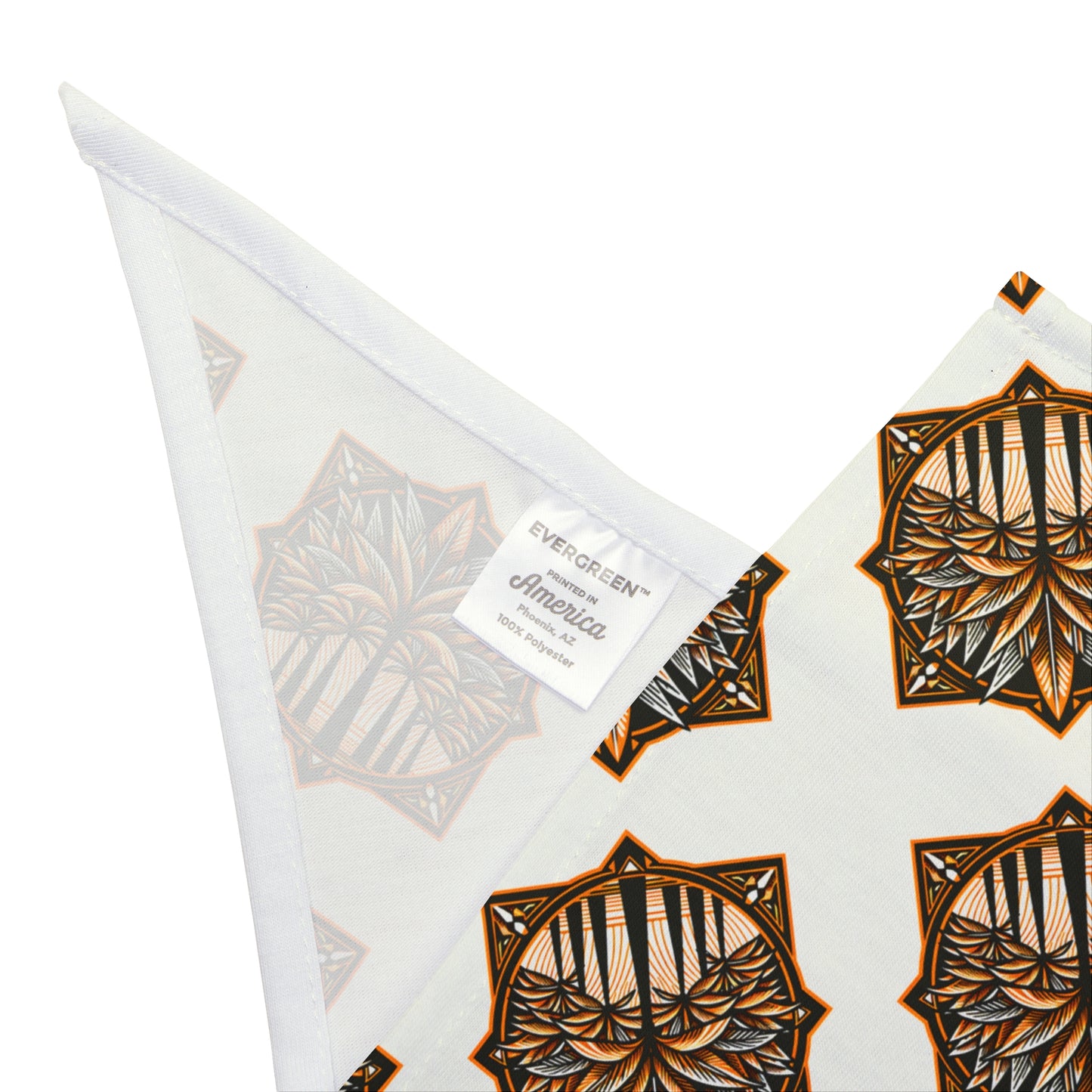 Cinnamon Art Deco Palm Tropical Pet Bandana, 2 Sizes - Stylish accessory for dogs & cats