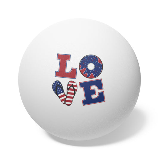 Tropical Paradise Ping Pong Balls - 6 Pack with Summer Love