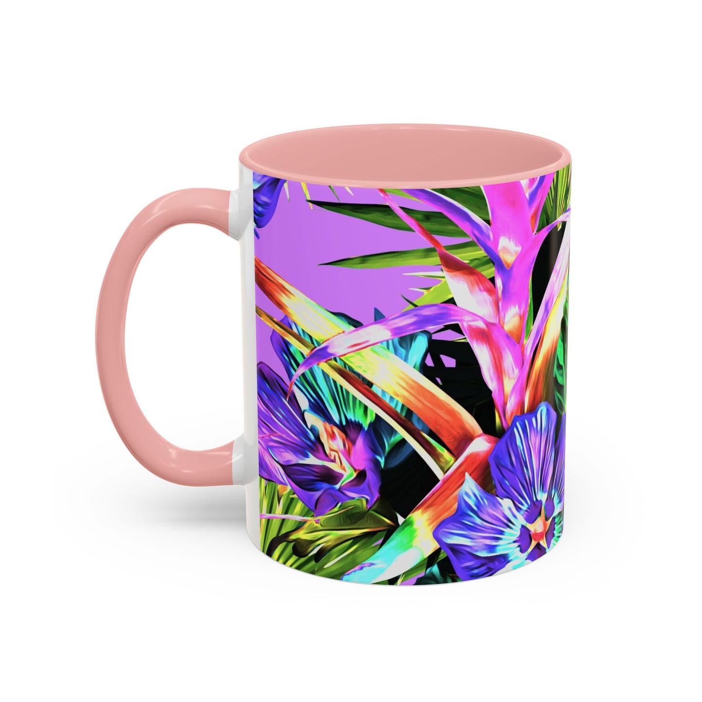 Accent Coffee Mug (11, 15oz), Plant Palooza, purple / Various Colors