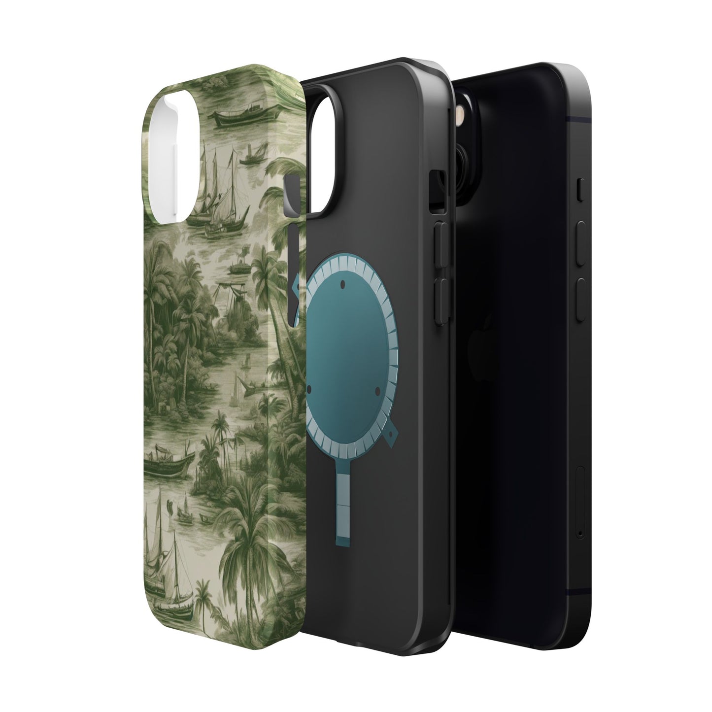 Magnetic Tough Cases, Tropical Toile #1, Green, Various Models